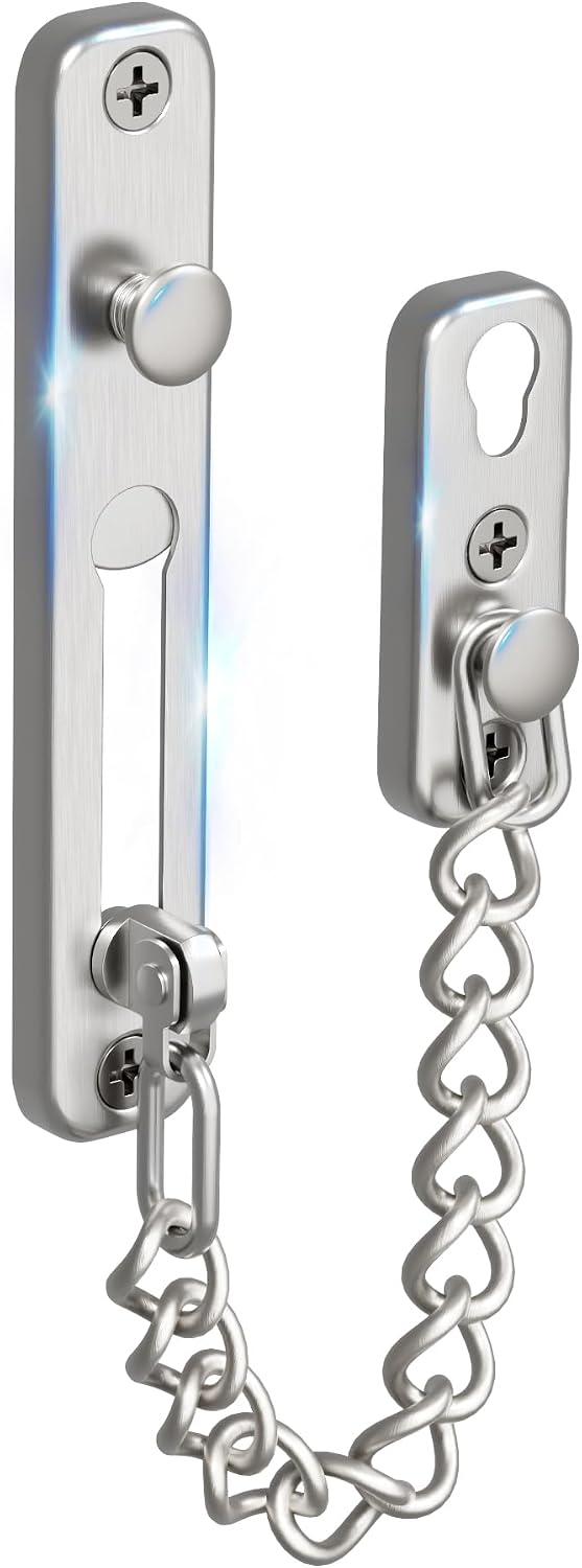 Türketten-türbegrenzer, Innentürschloss, Gebürstet Türsicherheit Schmaltürbegrenzer, Edelstahl-diebstahlsicherung Für Schrank/schlafzimmer