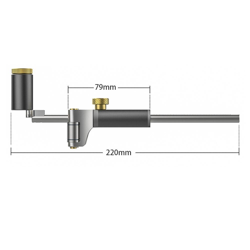 120-mm-holzmarkierungslehre, Gerade/gebogene Schiebemarkierungsführung, Holzbearbeitungswerkzeug