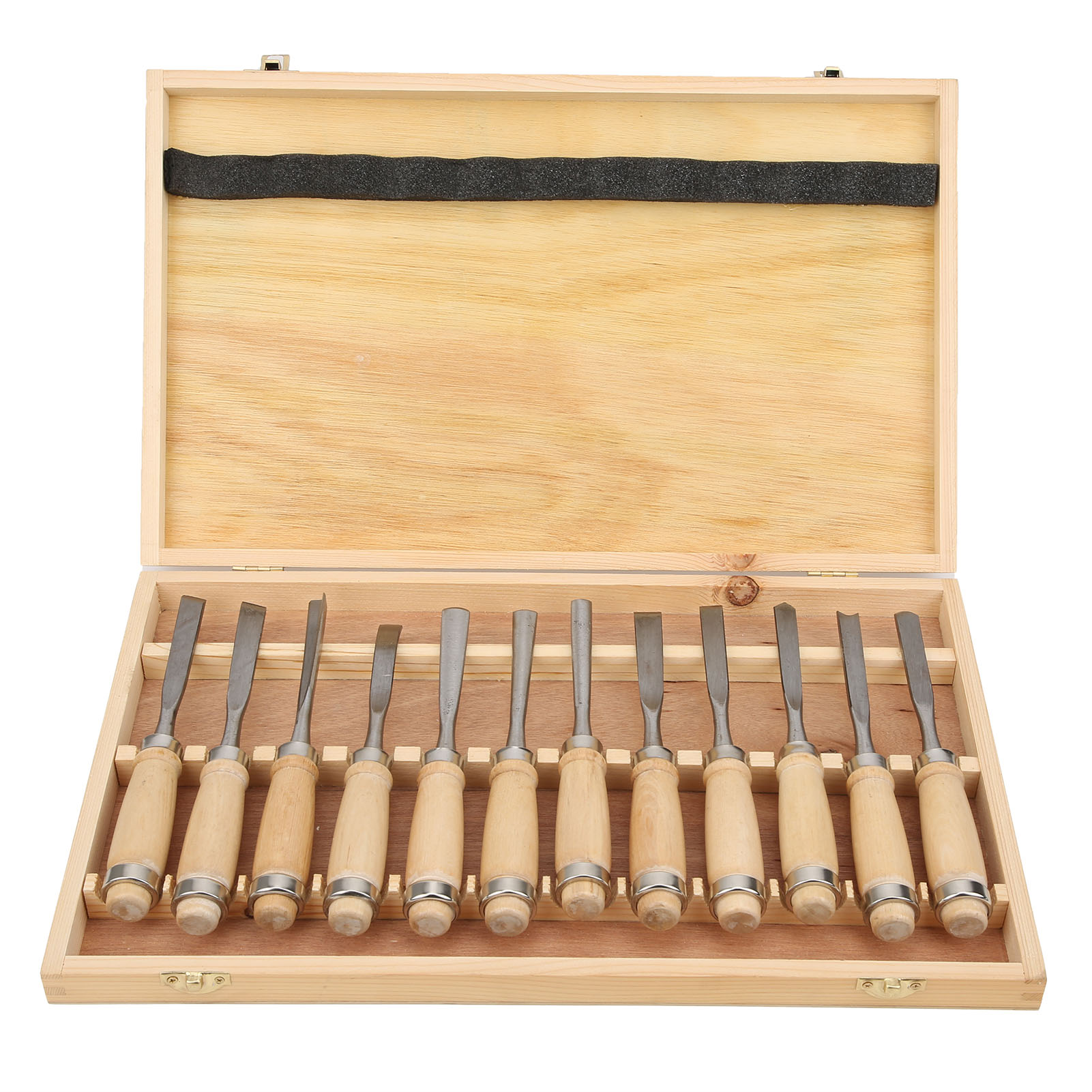 Set Mit 12 Holzschnitzwerkzeugen (graviermesser, Holzmeißel) Inklusive Box.