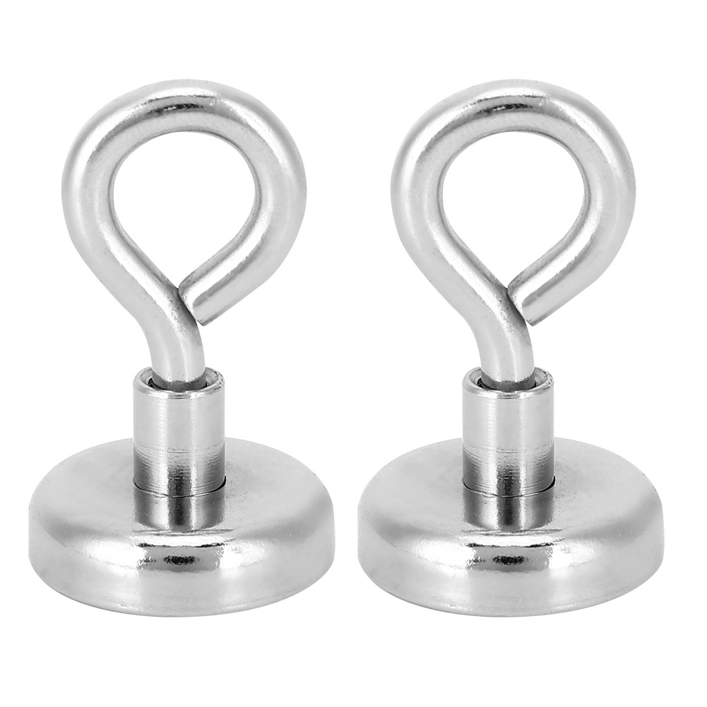 Set Aus 2 Leistungsstarken Magnethaken Zum Aufnehmen Von Kleinteilen, Tragkraft Bis Zu 22 Kg, Rostbeständig Und Ideal Zum Aufhängen.