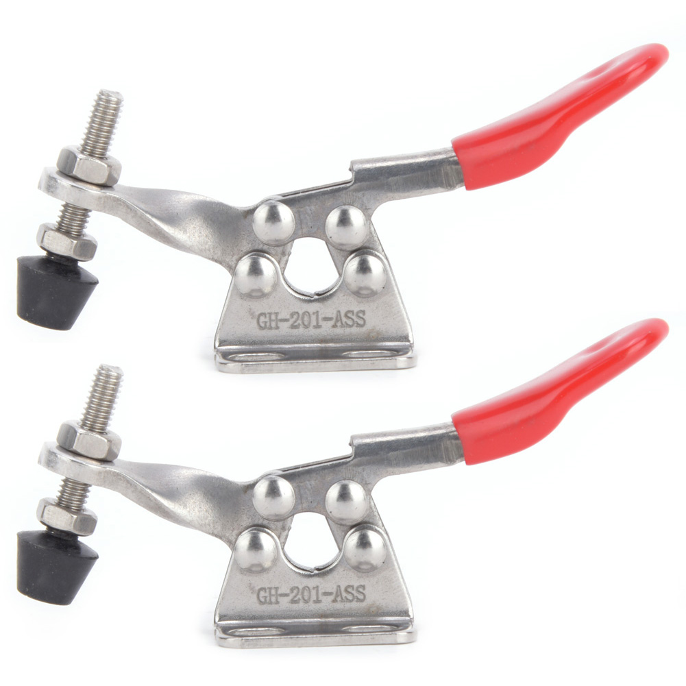 2 Kniehebelklemmen Aus Edelstahl 304, Manuelles Schnellschweißwerkzeug, 27 Kg, Gh-201-ass