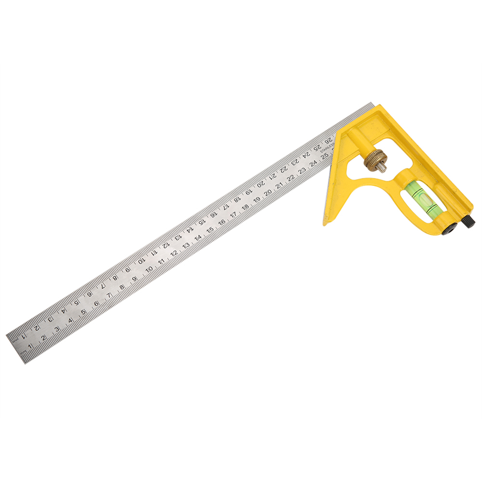 Verstellbarer 300-mm-multifunktions-winkelmesser (45°/90°) Mit Integrierter Wasserwaage.