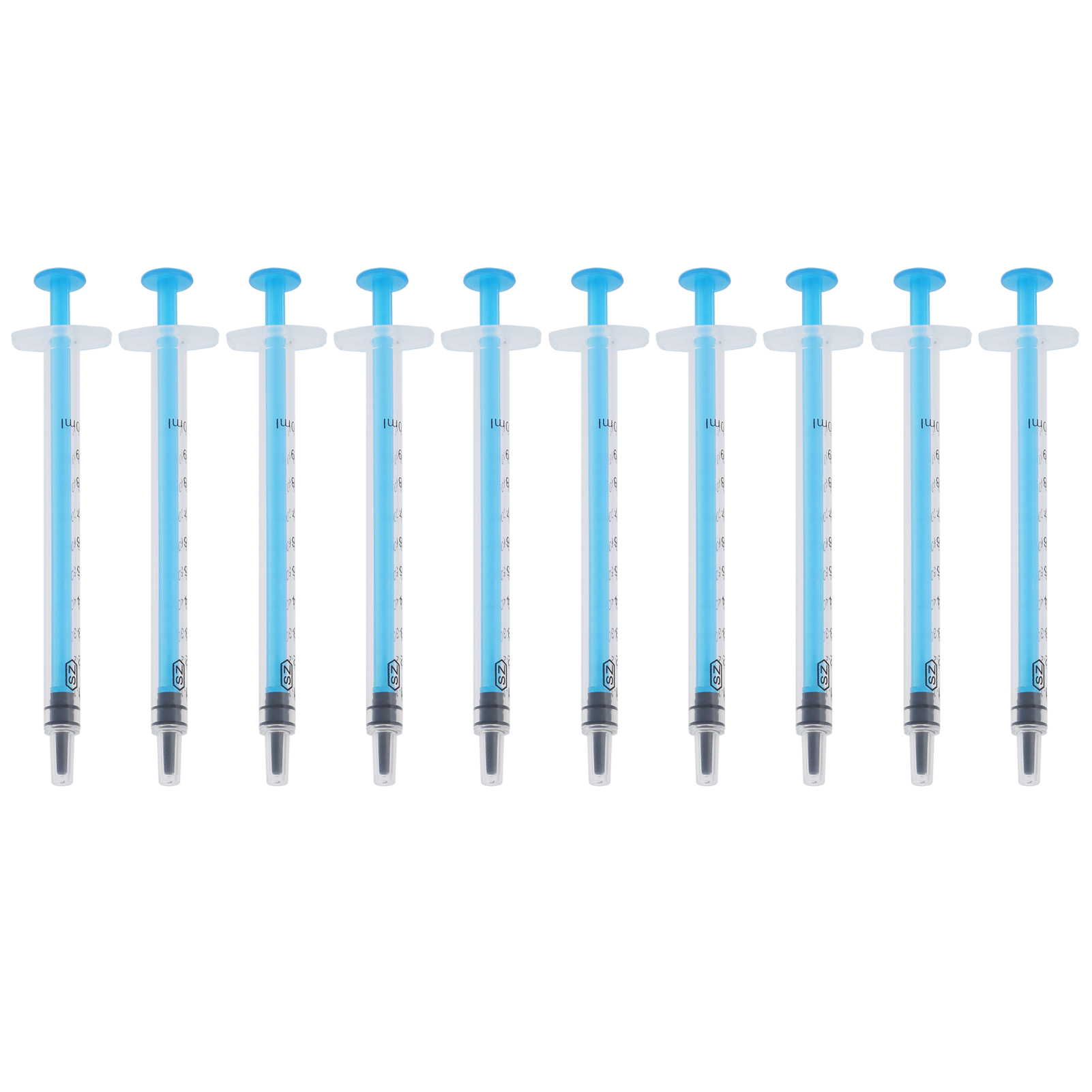 Packung Mit 10 Einweg-kunststoffspritzen, 1 Ml, Gerade Spitze, Für Industrielle Anwendungen.