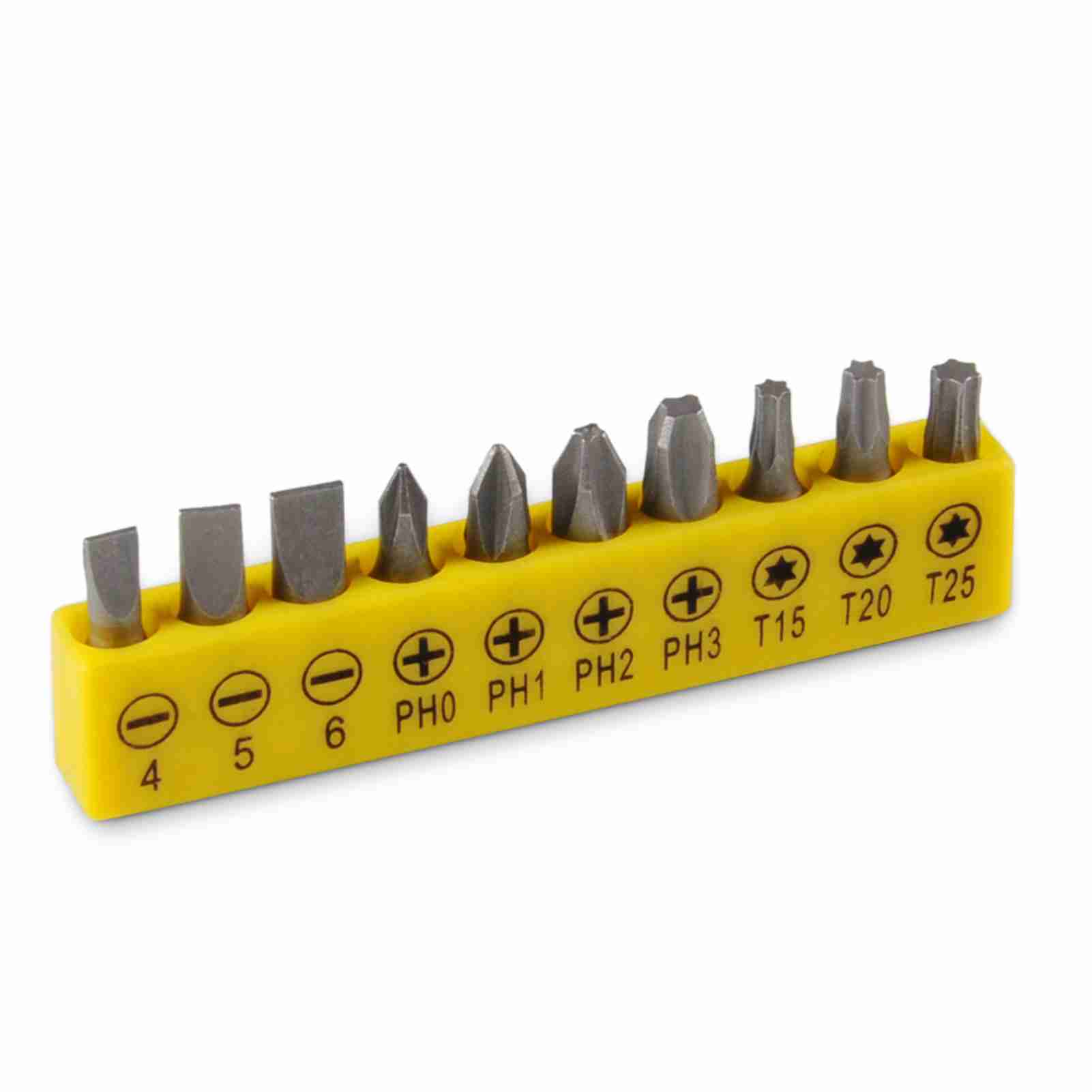 Set Mit 10 Kurzen Schlitzschraubendreherbits Mit Ph-kopf Für Heimwerker- Und Renovierungsarbeiten