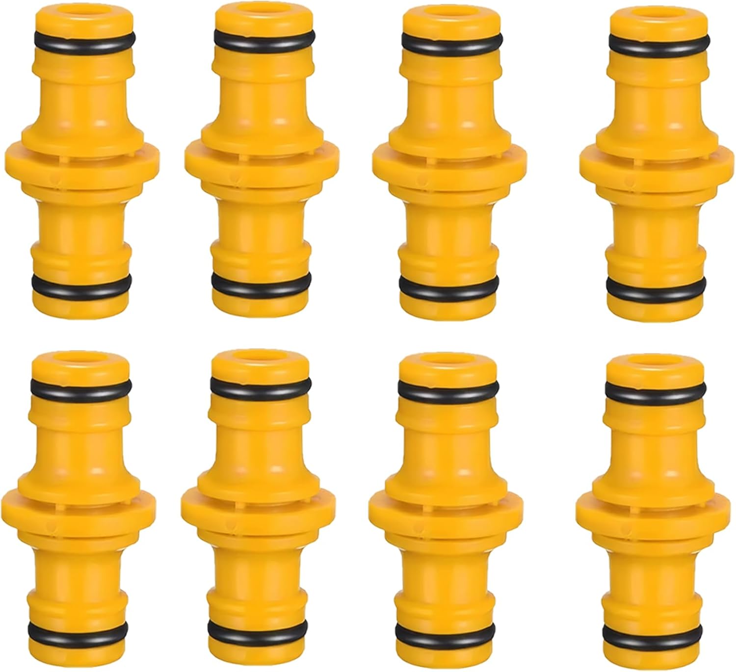 Set Mit 8 Doppelten Außengewinde-schlauchverbindern, Wasserdicht Und Langlebig, Zum Verbinden Von Gartenschläuchen, Bewässerungsanlagen Und Waschmaschinen.