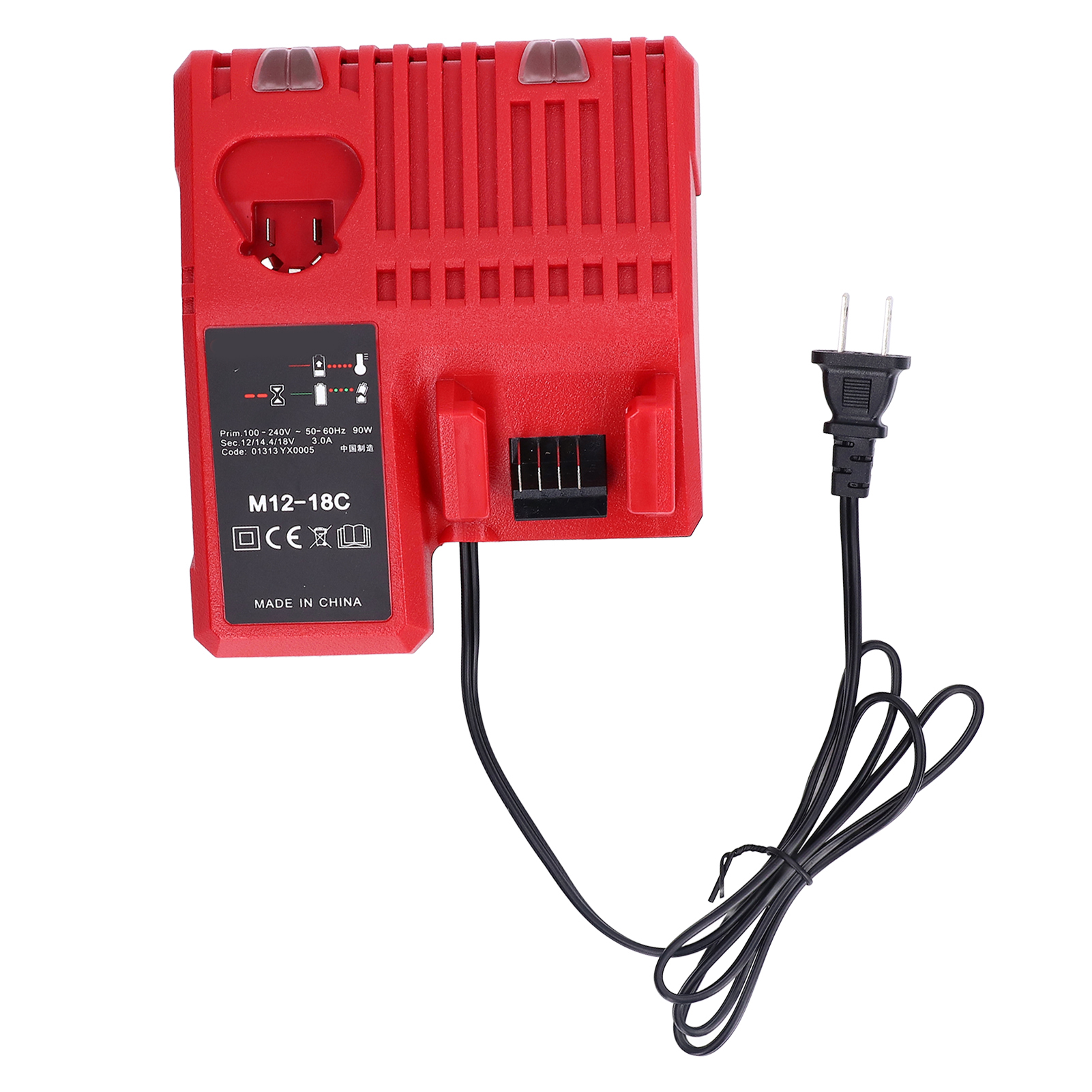 Lithium-batterieladegerät/erhaltungsgerät, Eingangsspannung 100-240v, Kompatibel Mit Milwaukee M12, M14 Und M18us Batterien.