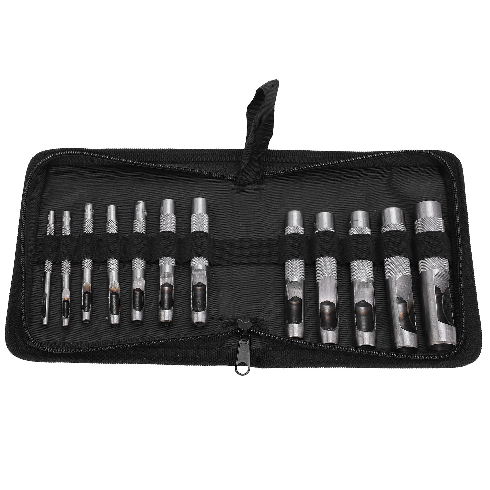 Set Mit 12 Gürtellochern Aus Kohlenstoffstahl Für Hohlleder, Mehrzweck-handwerkzeuge, 316 Mm