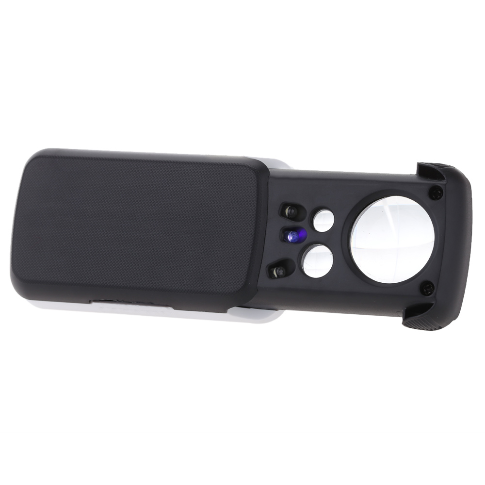 Tragbare Multifunktionslupe Mit Hoher Vergrößerung (30x/60x/90x) Mit 2 Led-leuchten Und 1 Uv-lampe Zur Banknotenprüfung Und Schmuckinspektion