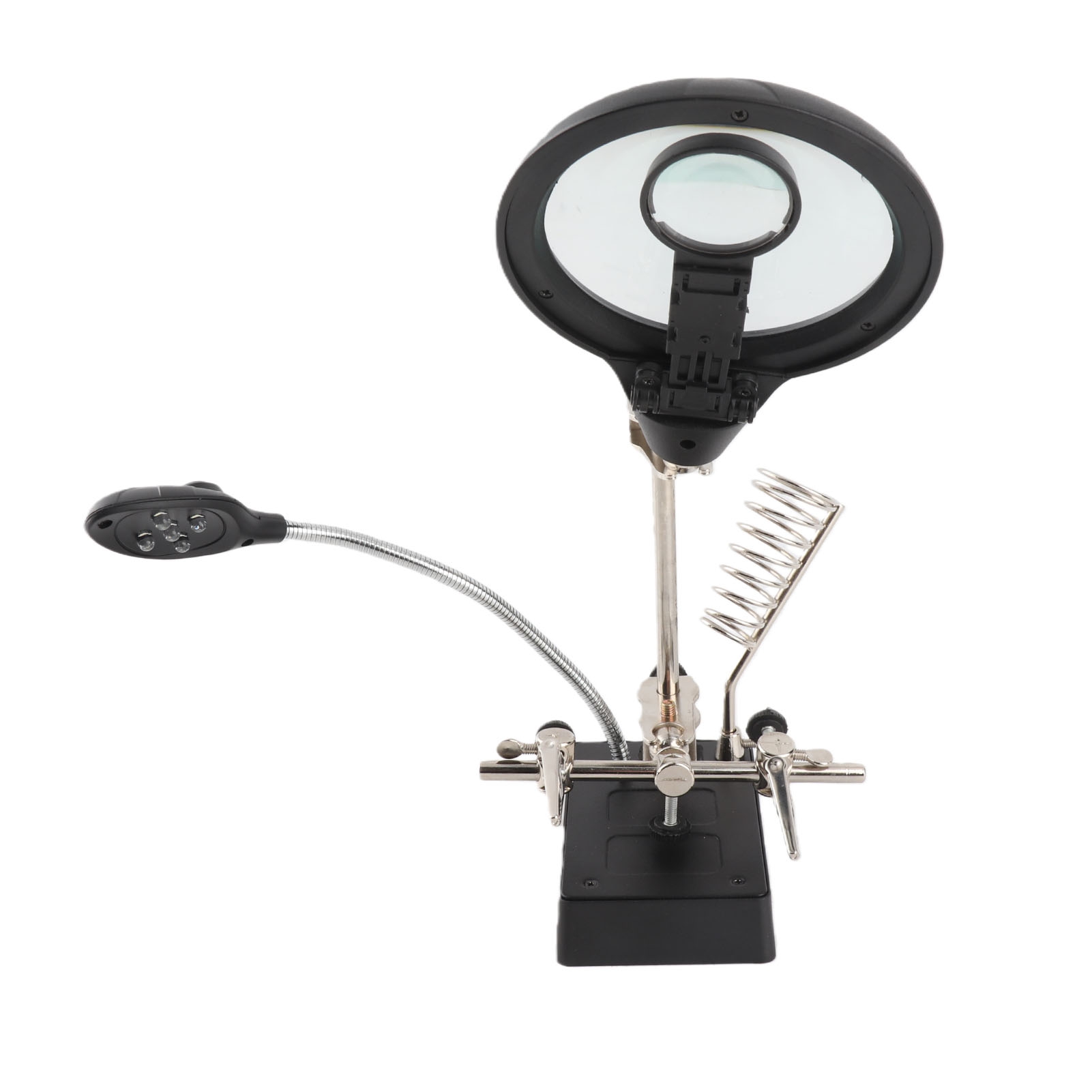 Aufstecklupe Mit Led-beleuchtung, 2,5x/7,5x/10x, Schwarzer Ständer