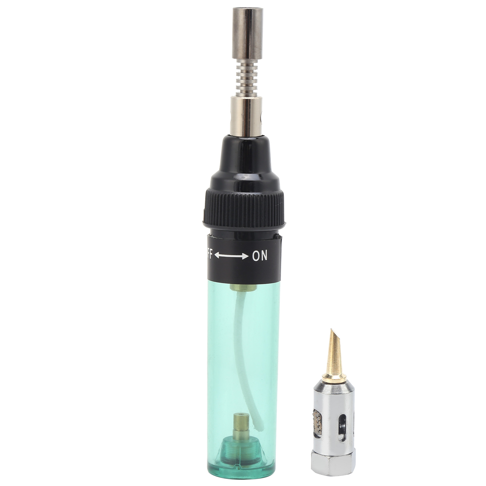 Nachfüllbarer Butangas-lötkolben, Tragbares Lötgerät, 8 Ml, Va-100, Transparent Grün