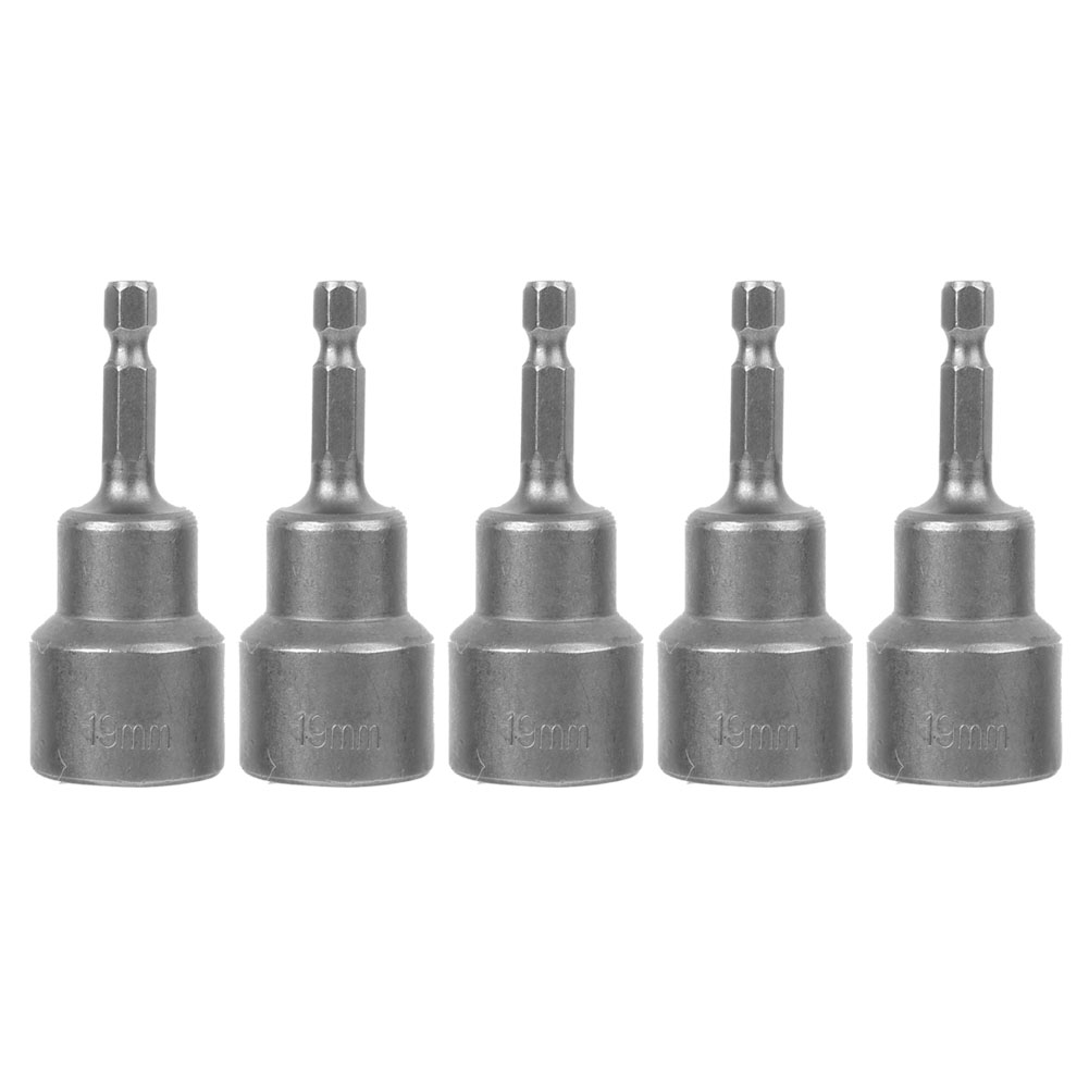 Set Mit 5 Magnetischen Sechskant-steckschlüsseln, Elektrischem Schraubendreher, Magnetischem Bohreradapter, 19 Mm