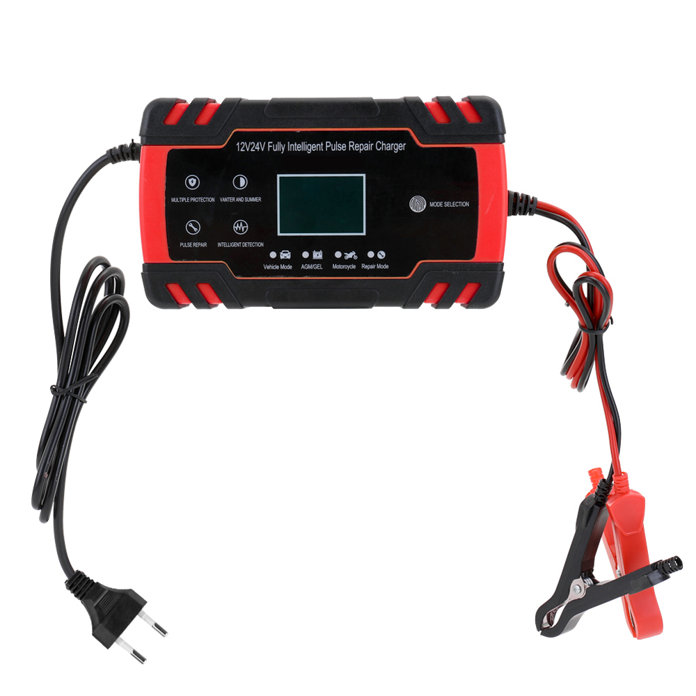 Mini-12v/24v-tragbares Ladegerät Für Autos, Motorräder Und Andere Fahrzeuge Mit Digitalanzeige.