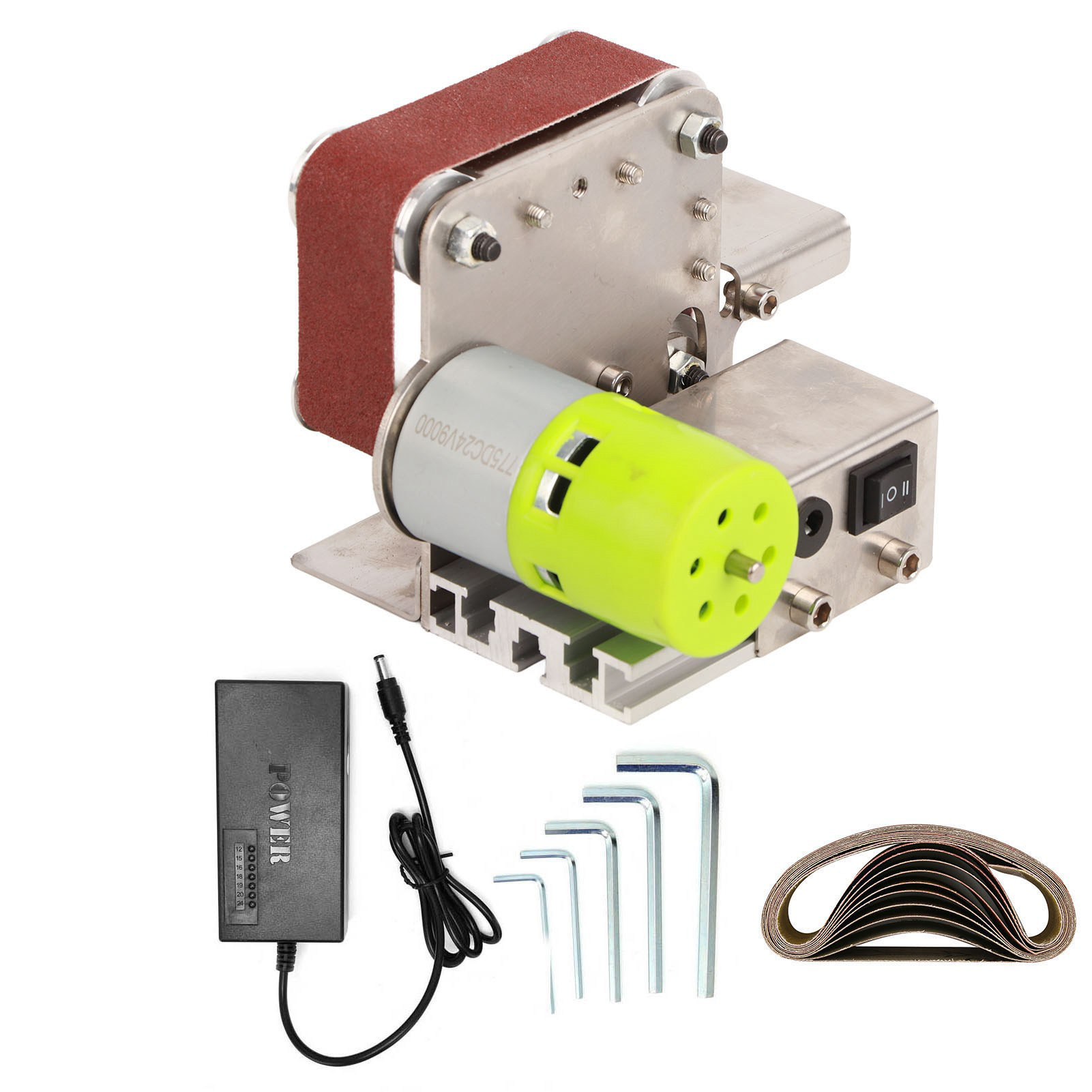 Elektrischer Mini-bandschleifer Zum Polieren Und Schleifen, Heimwerkerzubehör, Tischschleifer, Wechselstrom 110–240 V, Uk-stecker, 775 (100 W)