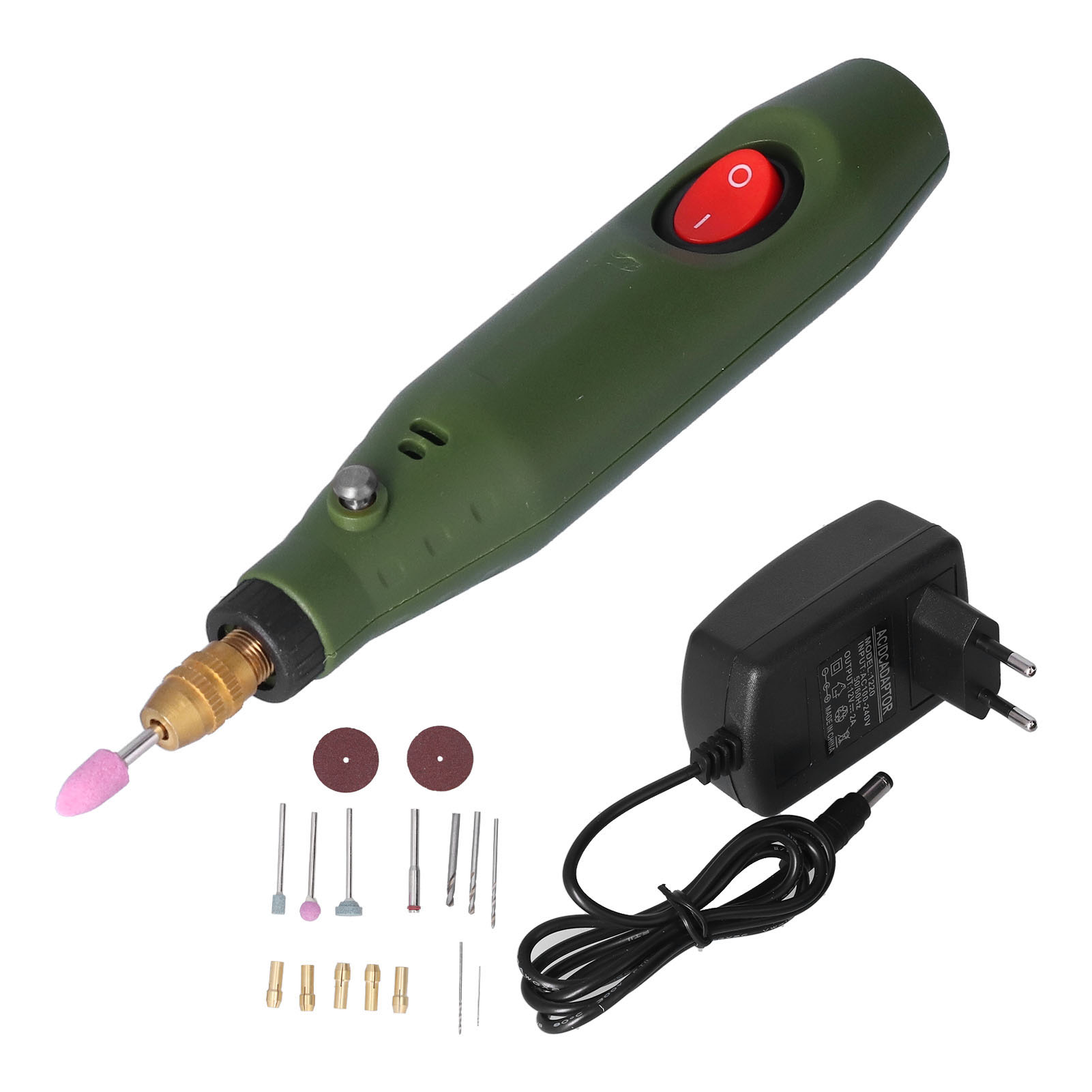 18-teiliges Mini-elektrobohrmaschinen-, Schleif- Und Rotationsgravierstift-set Zum Schleifen Und Polieren P-500-8