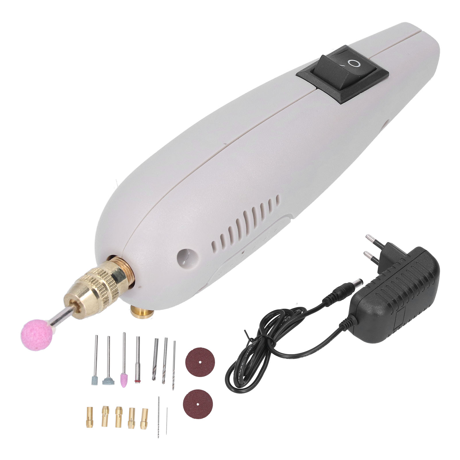 18-teiliges Mini-elektroschleifer-, Bohrer- Und Miniatur-gravierstift-set Für Glas Und Keramik P-500-1a