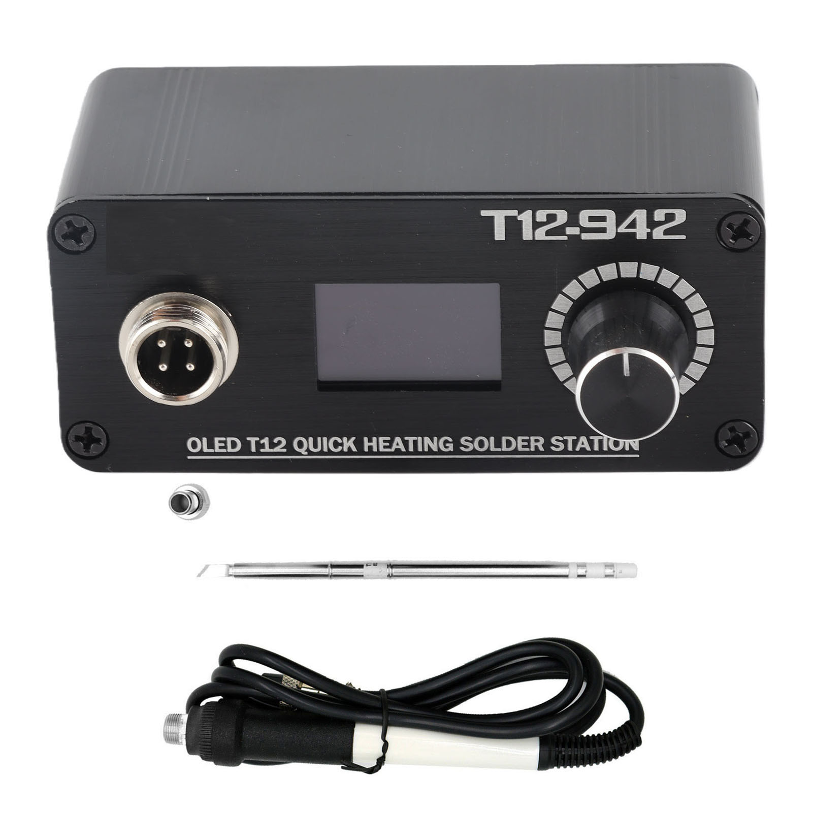 Mini-lötstationsset T12-942 Mit Oled-bildschirm, Elektrowerkzeugen, Lötkolben, Lötspitzen, Temperaturregler, K-spitzen Und Griff.