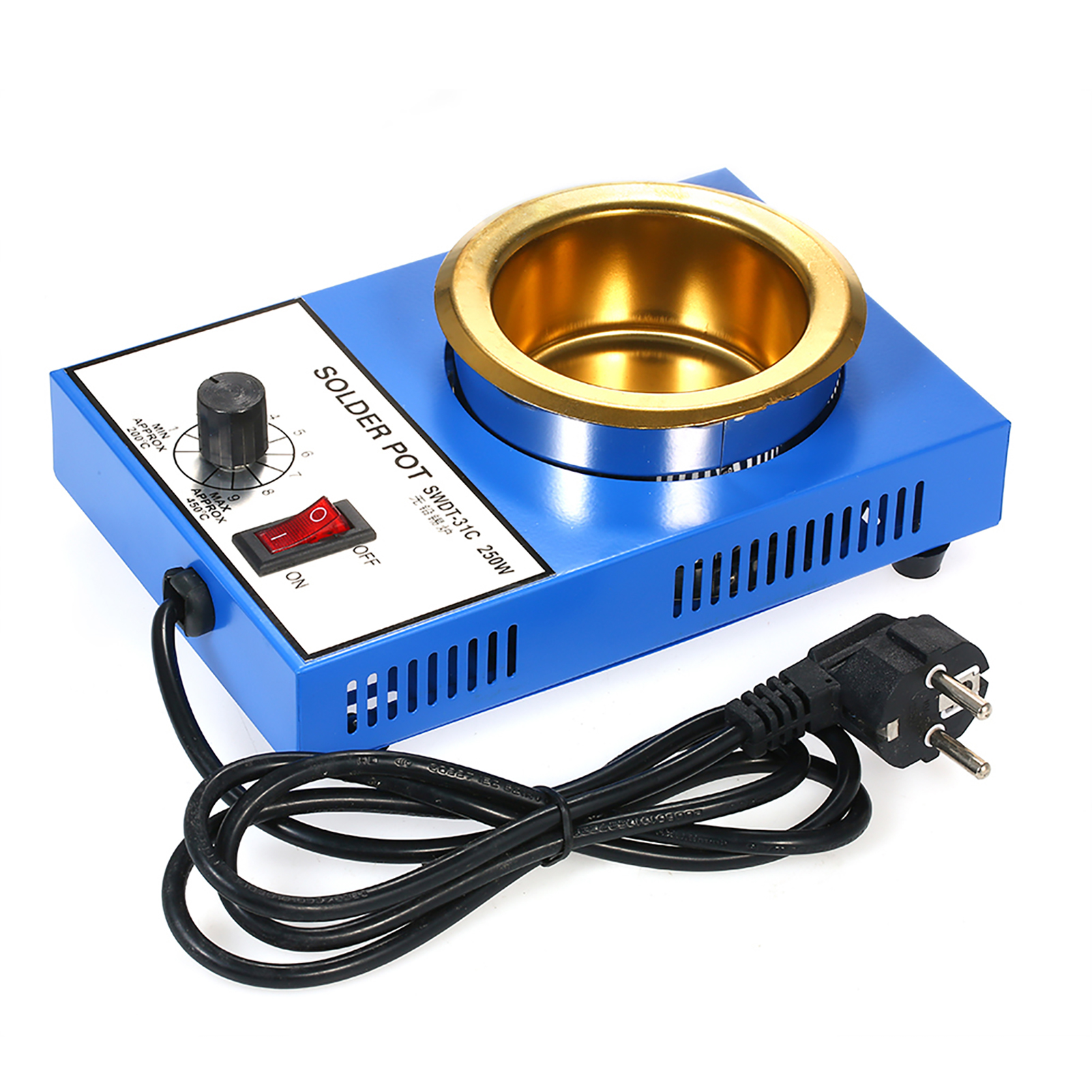 Kompakter Löttopf Mit Einstellbarer Temperatur, 250 W, 220 V, 80 Mm, 800 G, Zum Löten Und Hartlöten