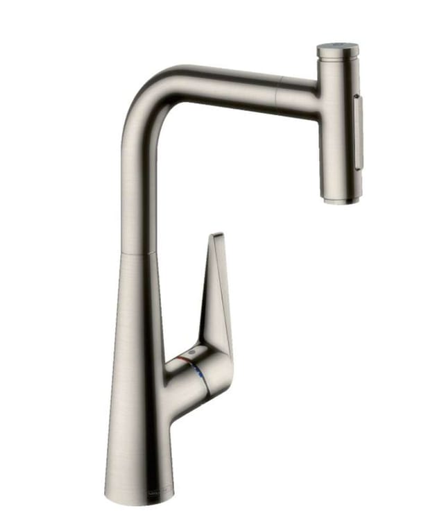hansgrohe Spültisch-Einhebelmischer 300 Talis Select M51 m Ausziehbr., 2jet, sBox, Edelstahl-Optik
