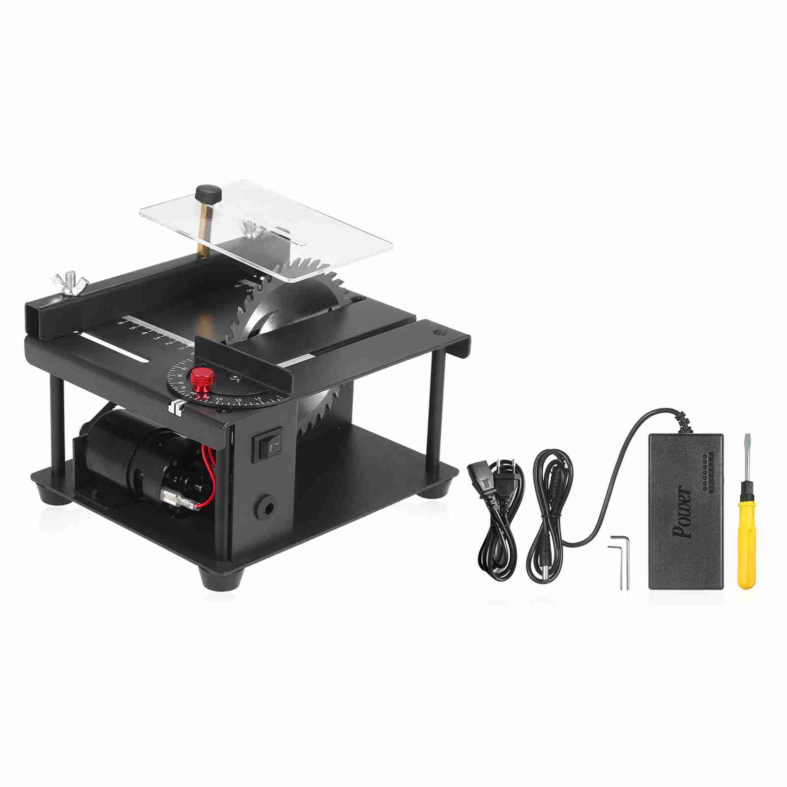 Multifunktionale Tischkreissäge 110-240v, Mini-tischkreissäge, Elektrische Schneidemaschine Mit Sägeblatt, Einstellbarer Geschwindigkeit Und Winkel, 35 Mm Schnitttiefe Zum Schneiden Von Holz, Kunststo