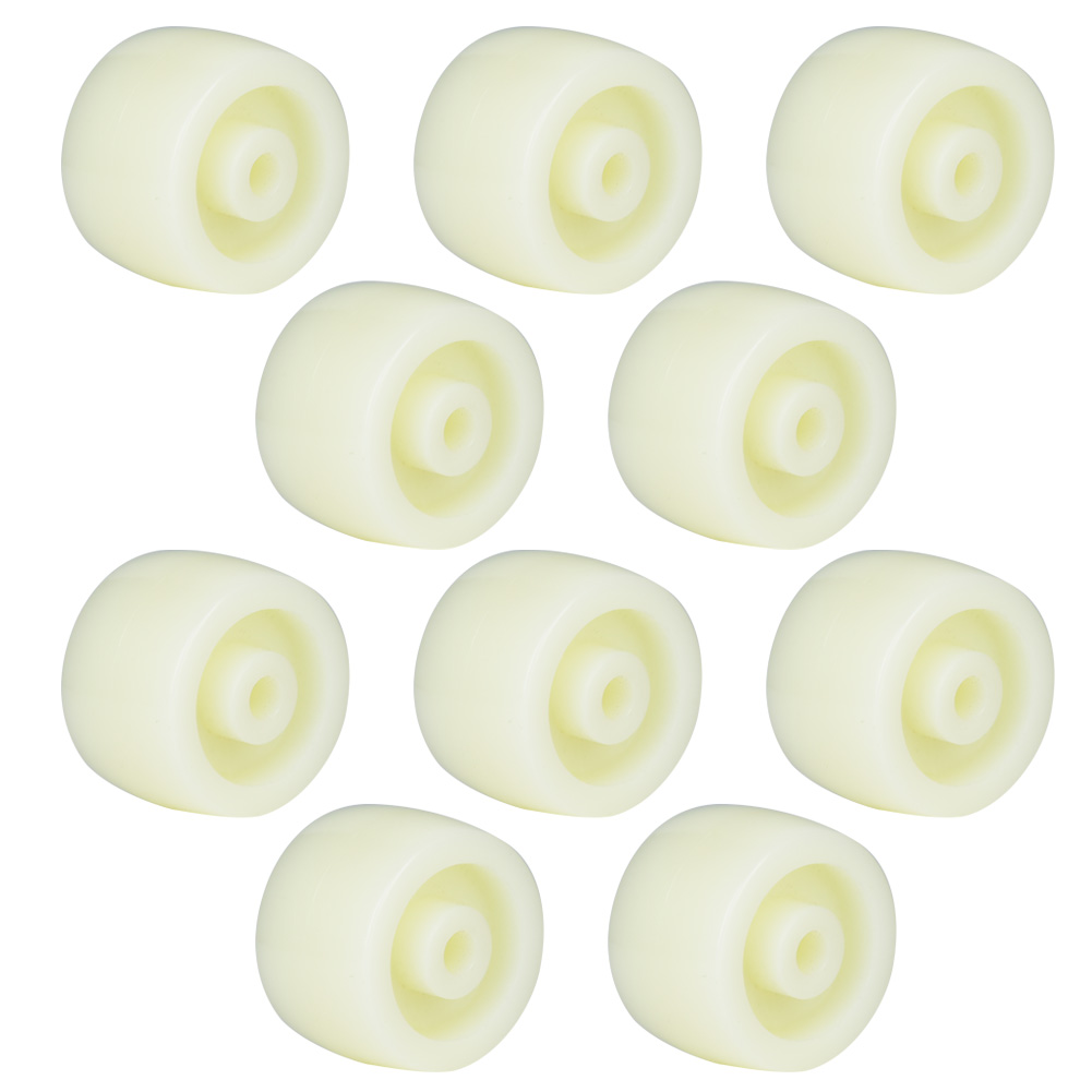 10 Runde, Schwenkbare Nylonrollen, 3,8 Cm (1,5 Zoll) Durchmesser, Maximale Tragfähigkeit 40 Kg