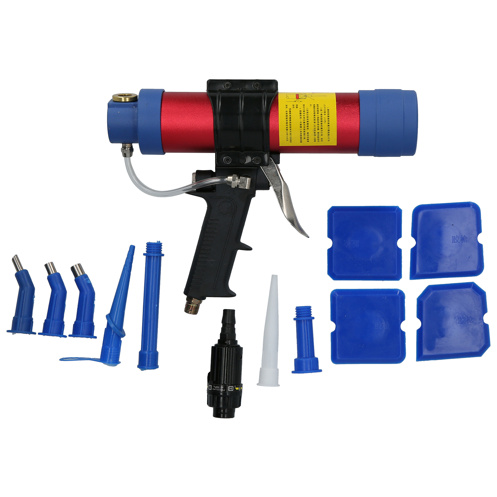 Pneumatische Glasklebepistole, Druckluft-dichtmasse, Gerade Und Verstellbar, Aluminium-elektrowerkzeuge Q3-310ml