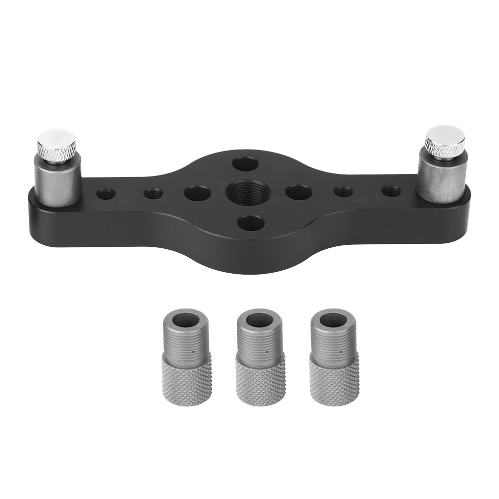 Bohrwerkzeug Aus Aluminiumlegierung Mit Positioniervorrichtung Und 3 Bohrern (schwarz)
