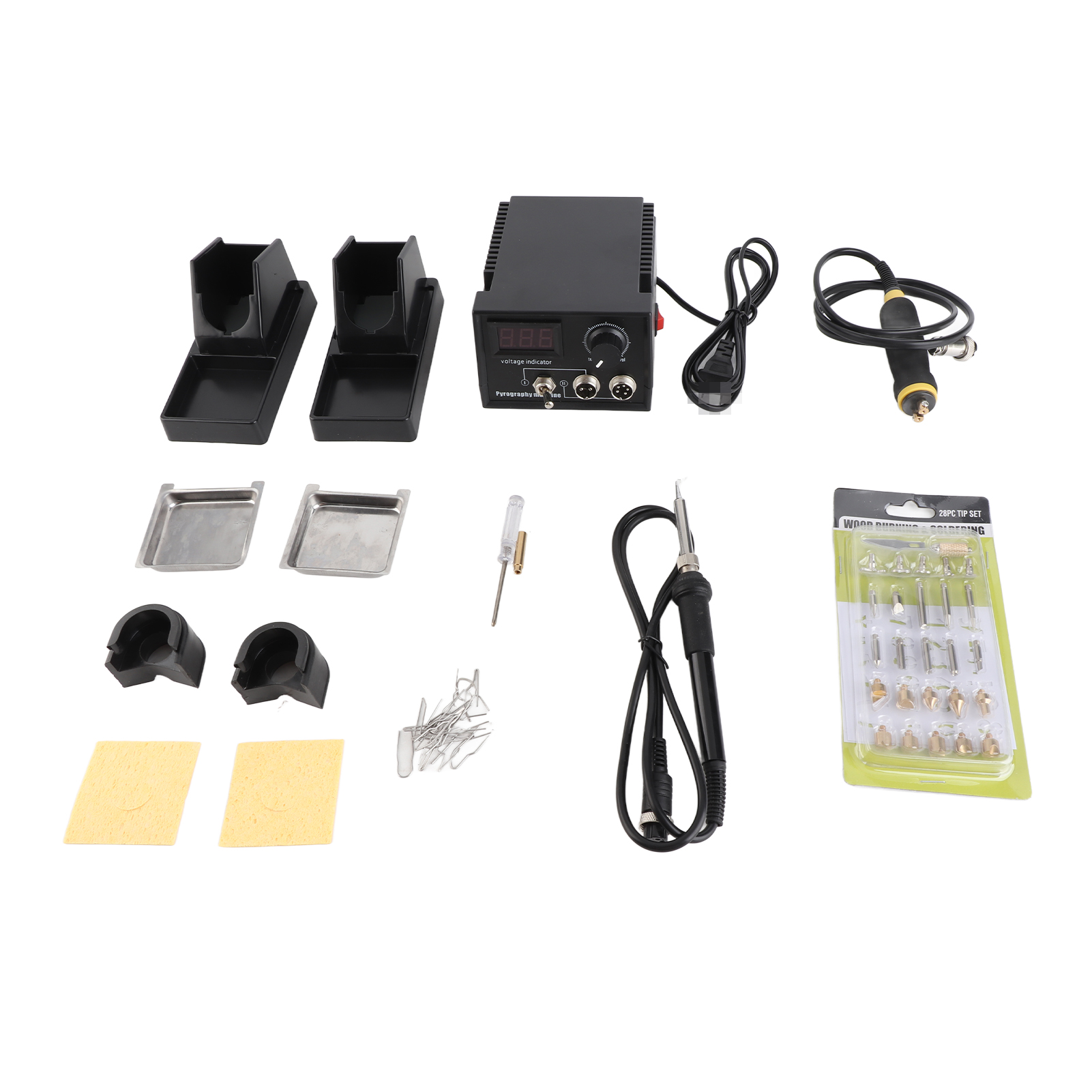 60-watt-pyrographie-set Für Holz Und Leder, Elektrischer Lötkolben Mit Einstellbarer Temperatur.