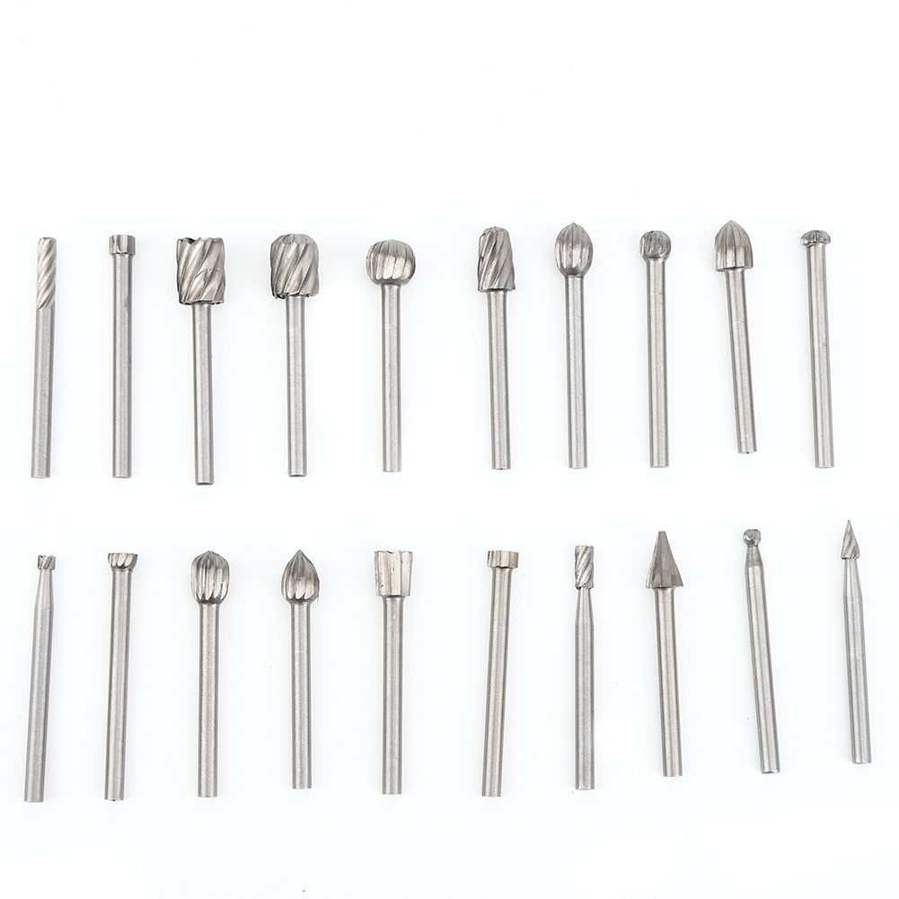 Set Mit 20 Hss-rotationsbohrern Zum Polieren Und Für Schnitzarbeiten.