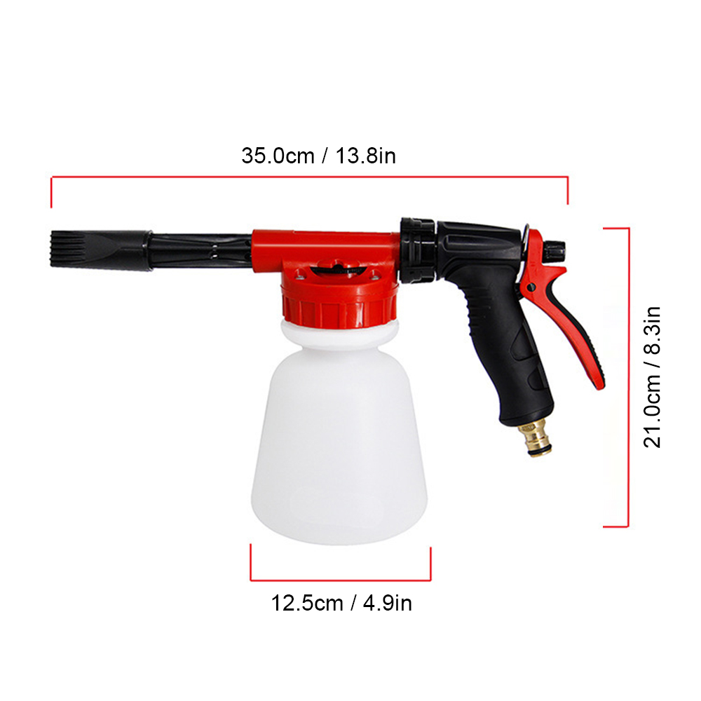 Schaumkanone Für Autowaschanlagen, Gartenschlauchsprüher, Schaumsprüher Mit Verstellbarem Dosierer, Schaumseifen-sprühdüsen-set Mit 1-liter-flasche Und Universalanschlüssen