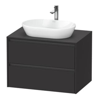Duravit Waschtischunterschrank Ketho.2 80x55cm, gra m, Pl m 1 Ausschn, wandhängend