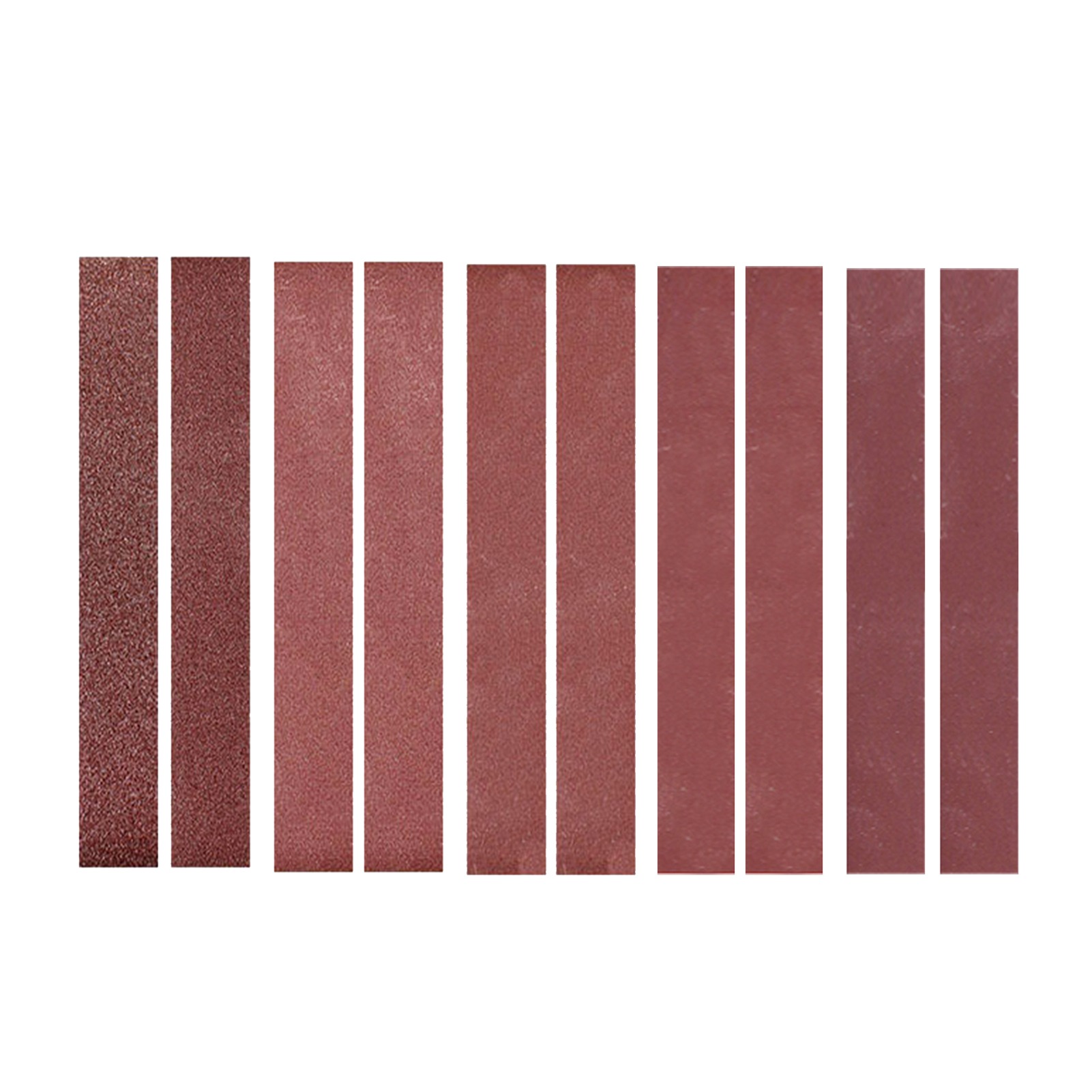Packung Mit 10 Schleifbändern 30 X 330 Mm (je 2 Stück Der Körnungen 120, 240, 400, 800 Und 1000) Aus Aluminiumoxid. Schleifpapier Für Bandschleifer.