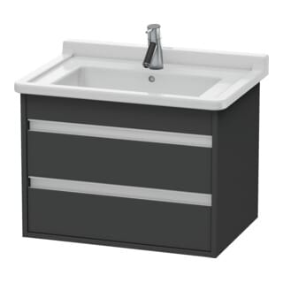 Duravit Waschtischunterschrank Ketho 65x45,5cm, graph ma, 2 Schubk., wandhängend