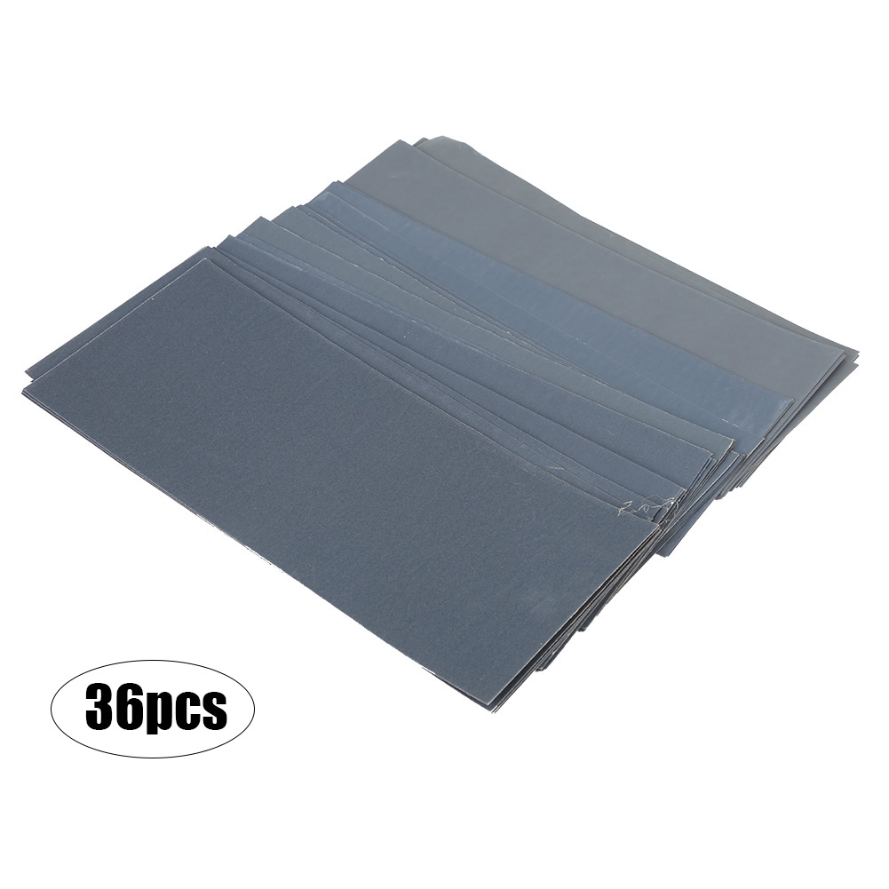 Set Mit 36 Blatt Schleifpapier Zum Schleifen, Polieren Und Polieren (körnung 400 Bis 3000).