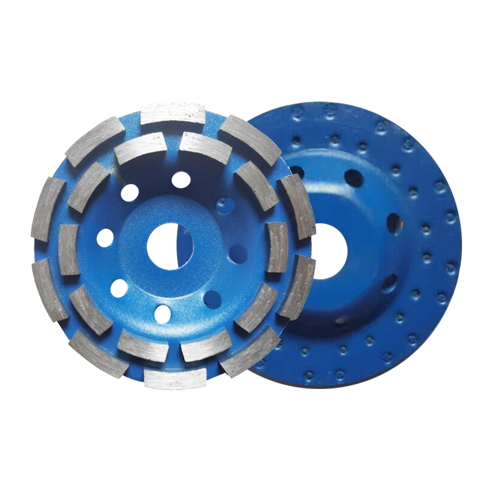 125 Mm (5") 2-segment-diamantschleifscheibe, Schalenförmig, Mit Einer 22 Mm Innenbohrung, Für Beton, Granit, Mauerwerk, Stein, Keramik, Terrazzo Und Marmor (bauindustrie).