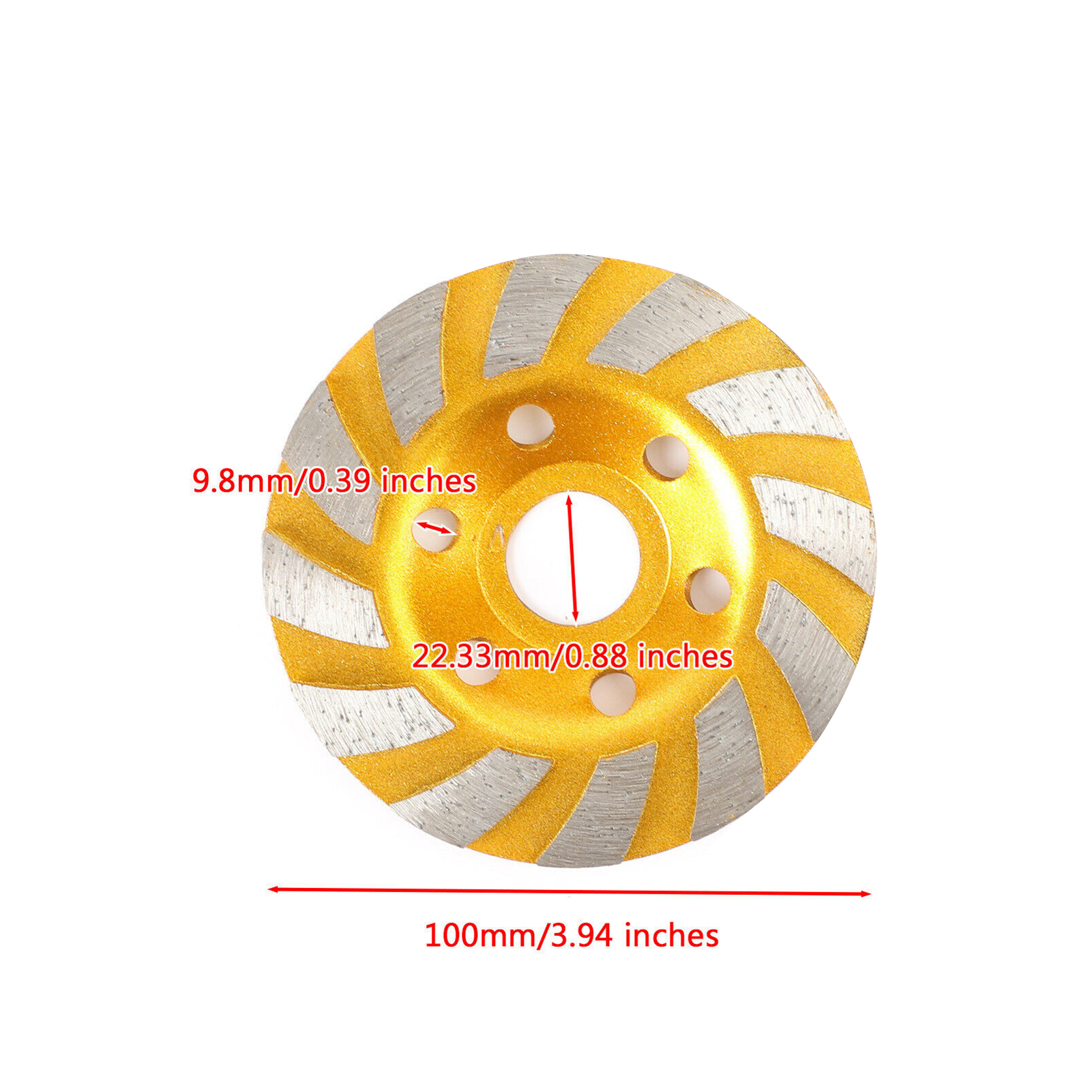 10 Cm Segmentierte Diamantschleifscheibe Für Winkelschleifer, Ideal Zum Schneiden Von Granit, Stein, Marmor, Mauerwerk Und Beton.