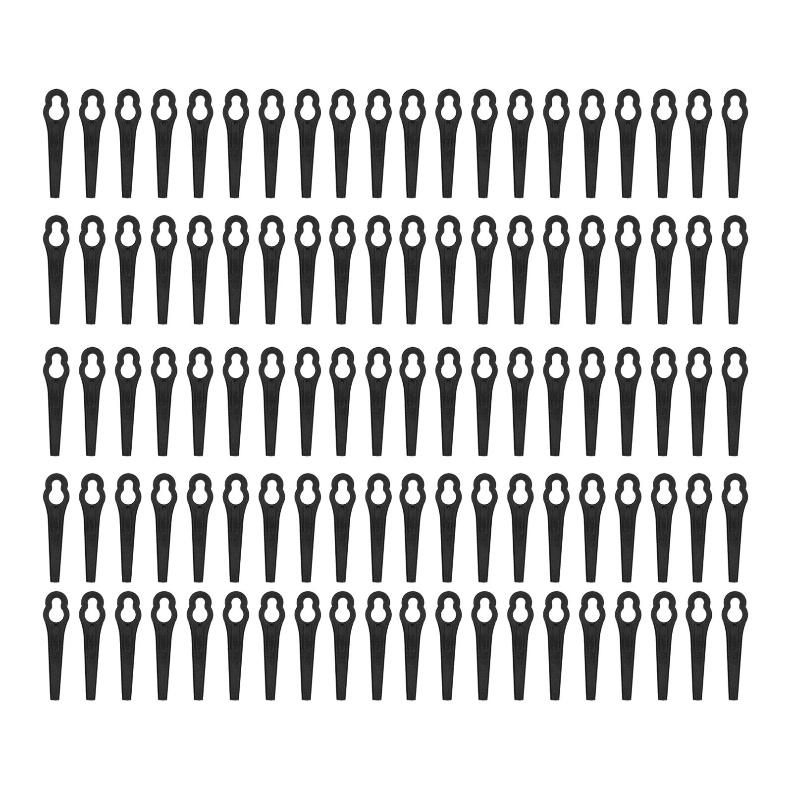 100 Schneidklingen Aus Kunststoff, Ersatzteile Für Rasentrimmer, Handtrimmer, Schwarz