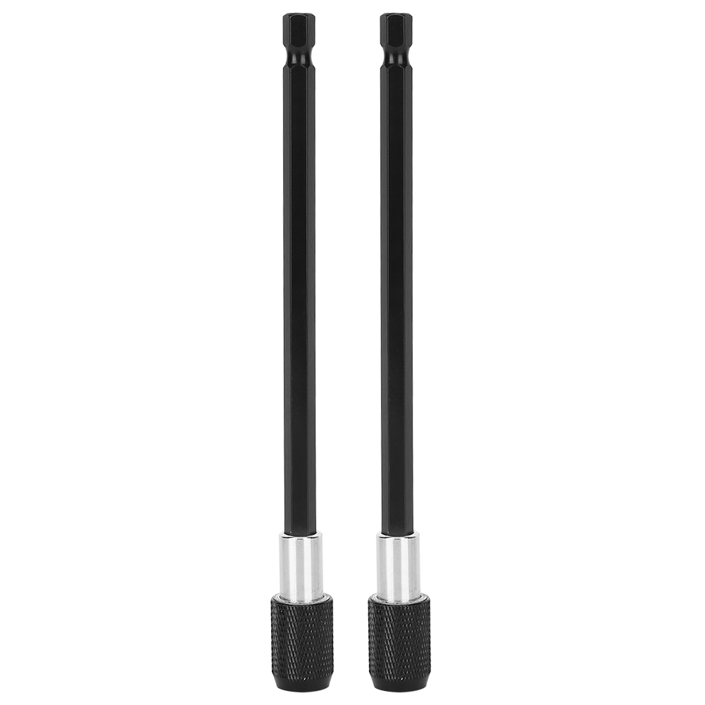 Set Mit 2 Schnellverschluss-verlängerungen Mit Selbstverriegelung Für Sechskantschraubendreher Und Bohrmaschinen, 150 Mm
