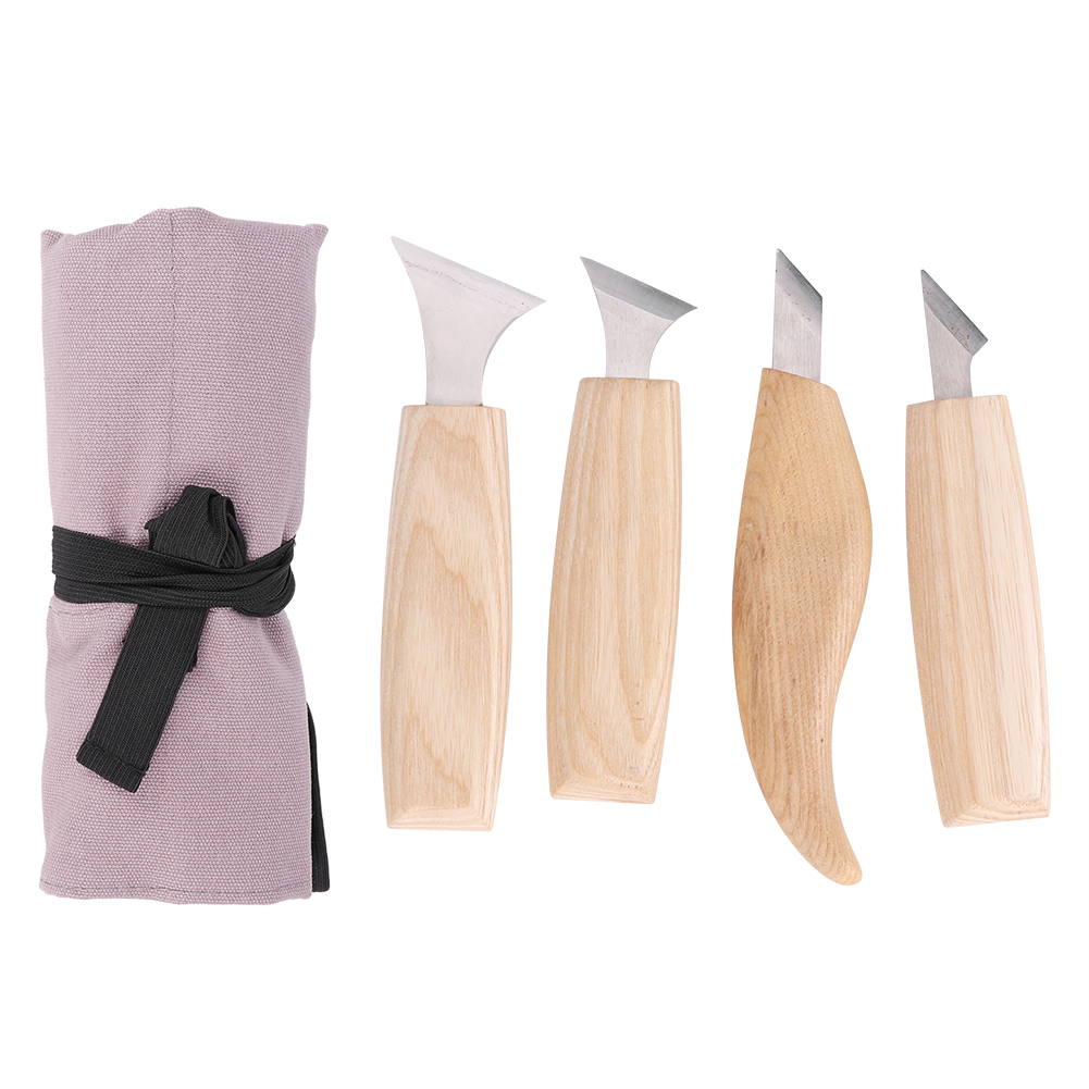 Handschnitzwerkzeug-set Aus Edelstahl (7-teilig) Mit Holzgriff