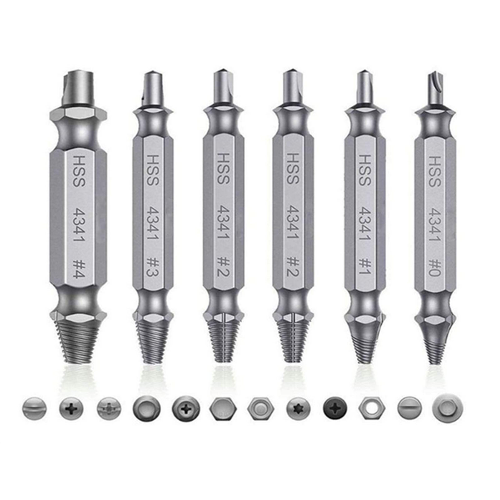 Set Mit 6 Ausdrehern Für Abgebrochene Und Beschädigte Schrauben