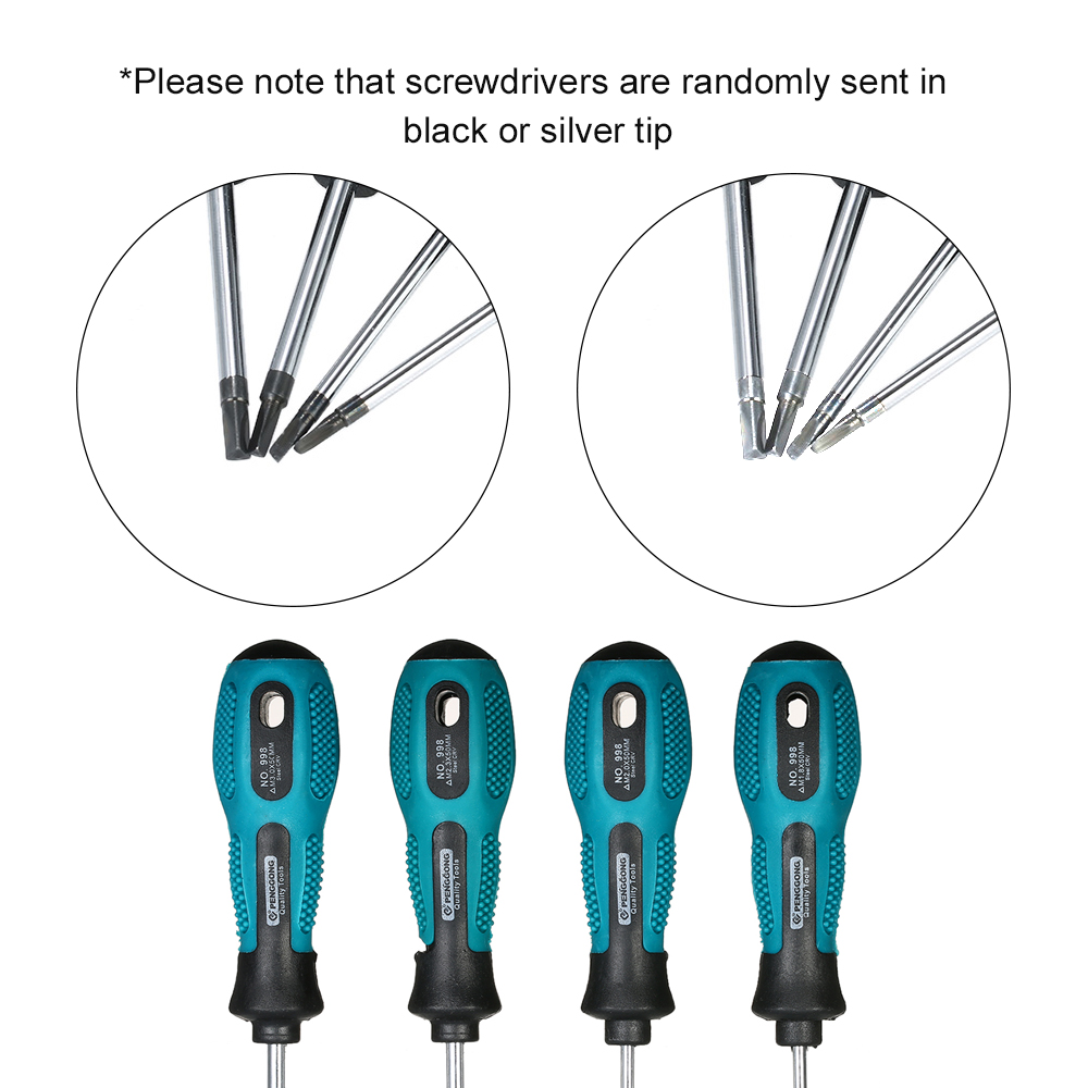 Penggong 4-teiliges Magnetisches Präzisionsschraubendreher-set Für Die Reparatur Von Haushaltsgeräten (zufällige Schwarze Oder Silberne Spitze)