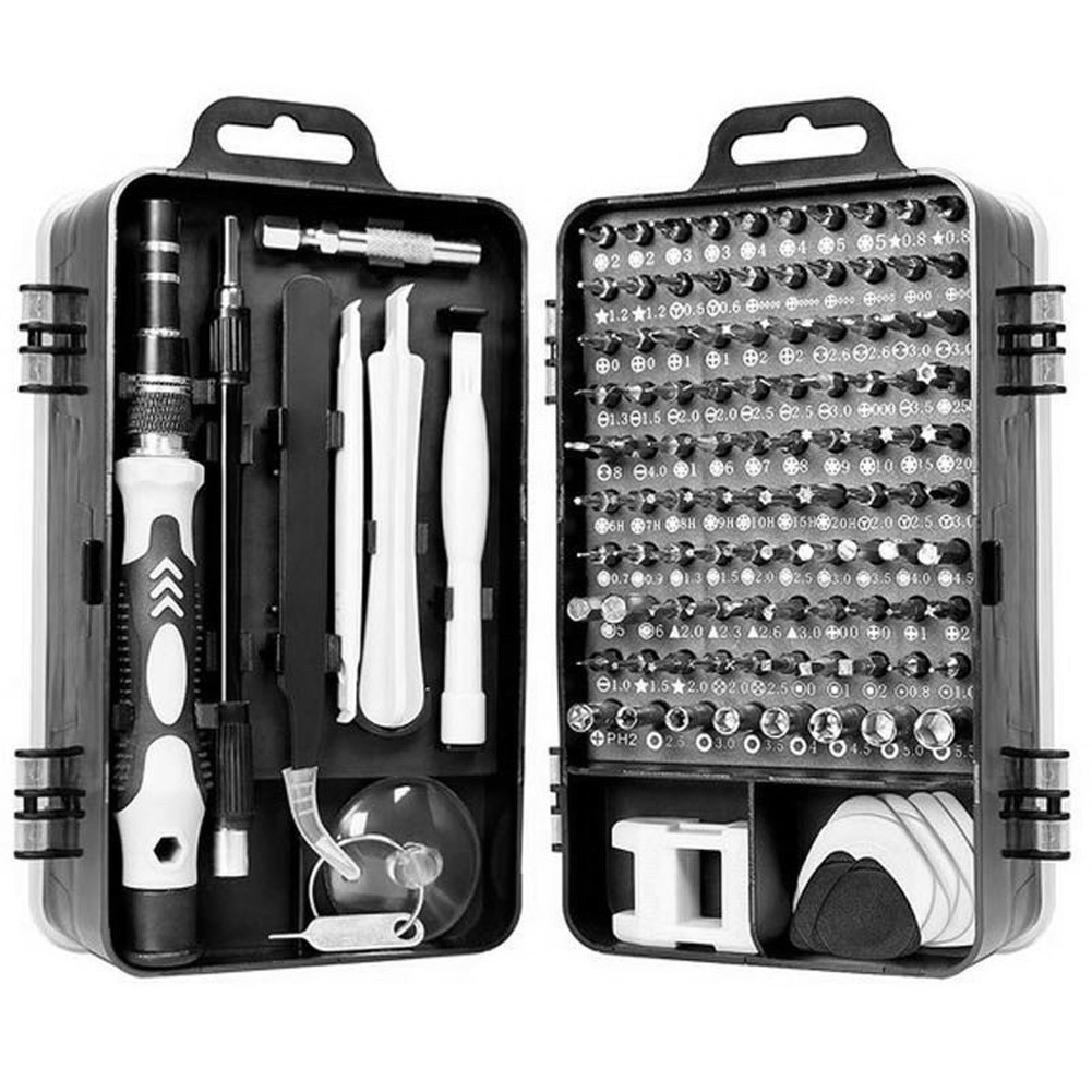 115-in-1 Multifunktions-schraubendreher-set Zur Reparatur Und Demontage Von Uhren Und Handys (schwarz)