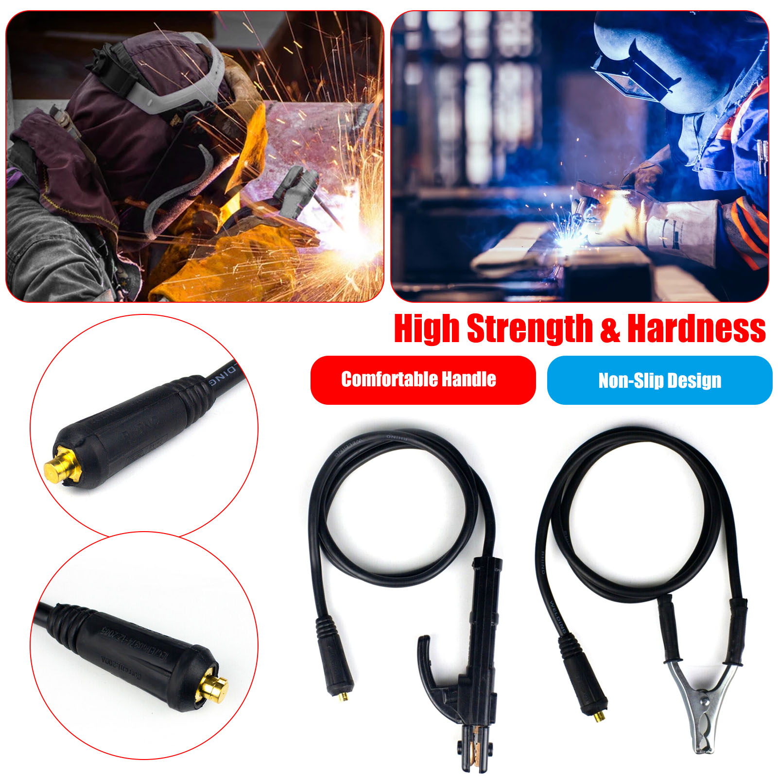 Masseklemmen-set Für Lichtbogenschweißen, Länge 1,5 M, 300 A, Für Arc Zx7 Mma-schweißgerät.