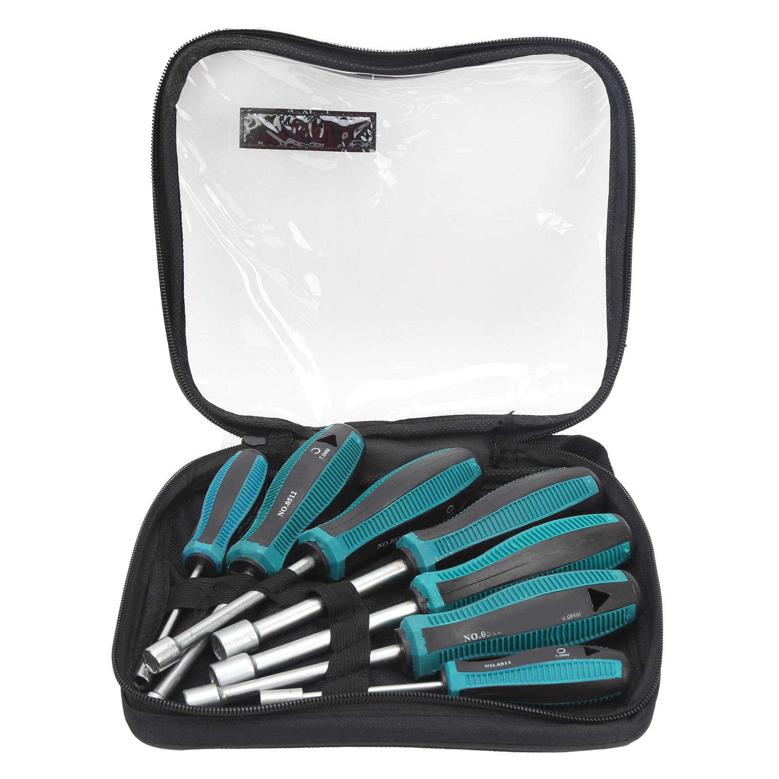Set Aus 7 Sechskantschraubendrehern Nr. 45 Aus Stahl Mit Rutschfestem Griff Und Aufbewahrungskoffer, Tragbares Handwerkzeug.