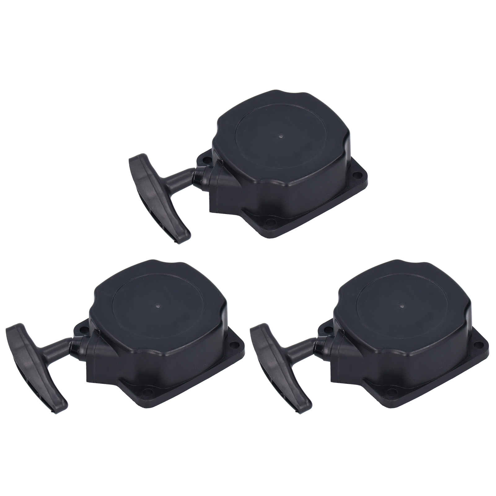 Set Aus 3 Komplett Schwarzen Seilzugrollen Für 40-5 Stahlseil, Für Gartengeräte