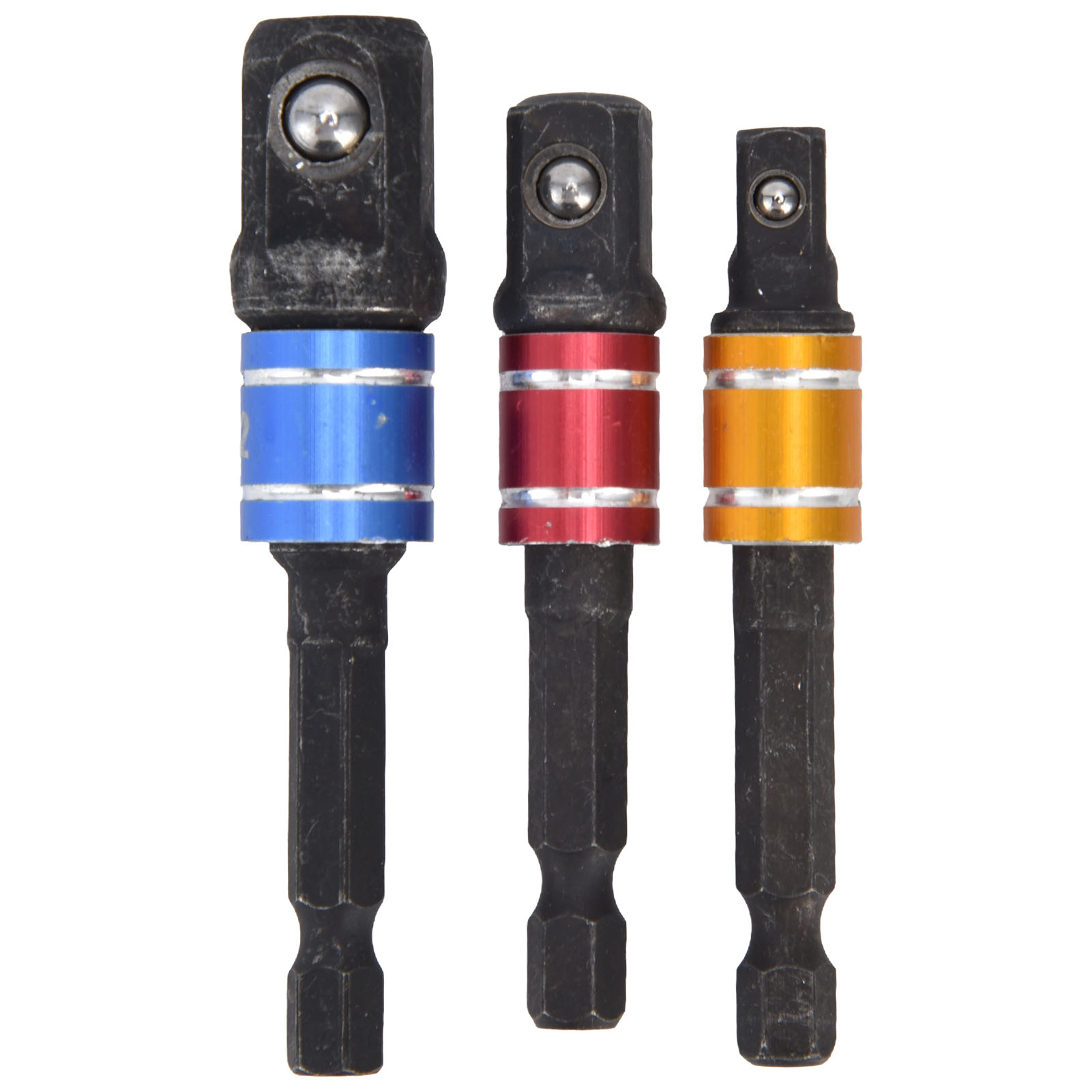 Steckschlüssel-adapterset, 1/4"-sechskantschaft, Vierkantantrieb Und Schraubendreherverlängerung