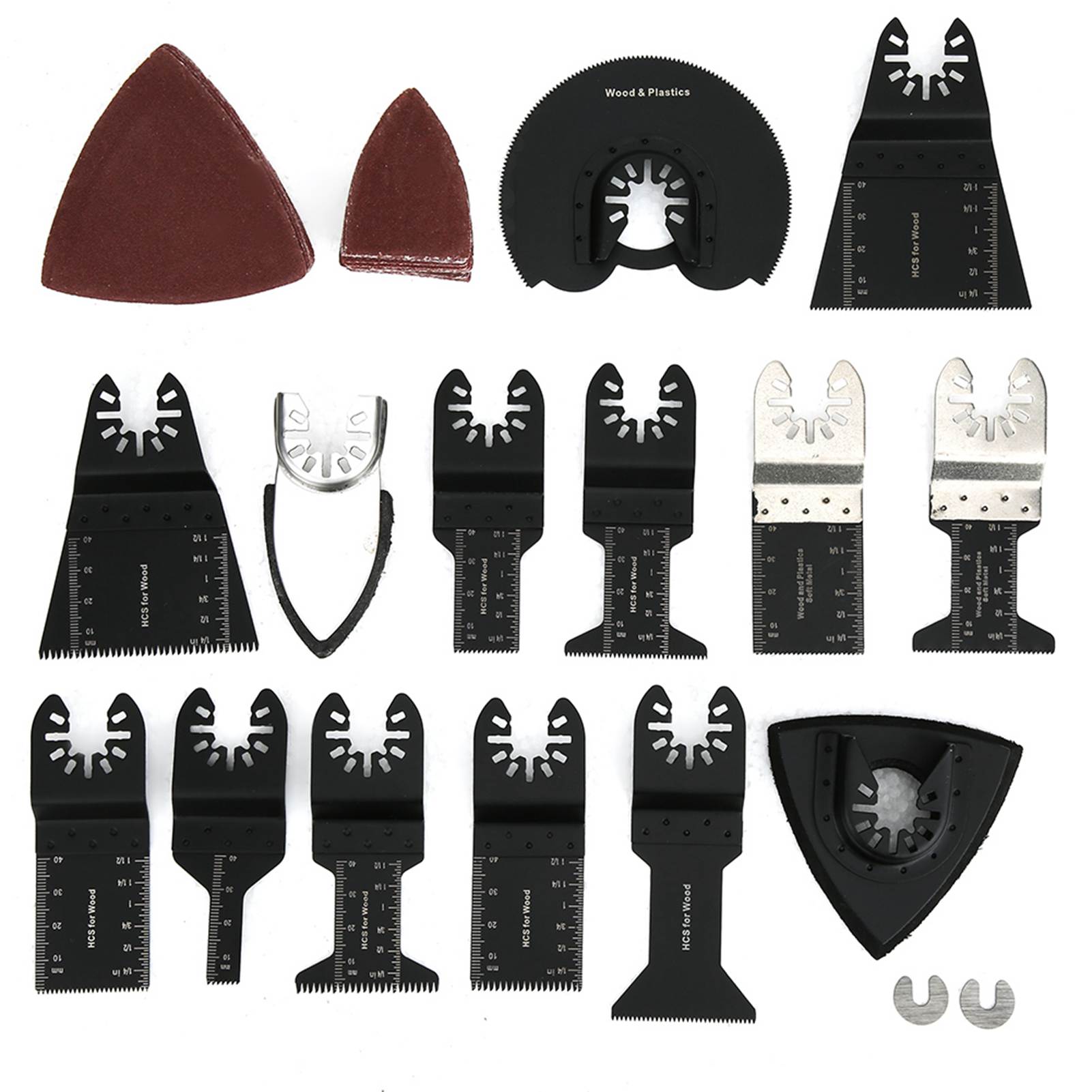 Set Mit 56 Sägeblättern Aus Hochkohlenstoffhaltigem Stahl Für Die Holzbearbeitung, Wellenzahnung, Schwarz, Vielseitig Einsetzbar