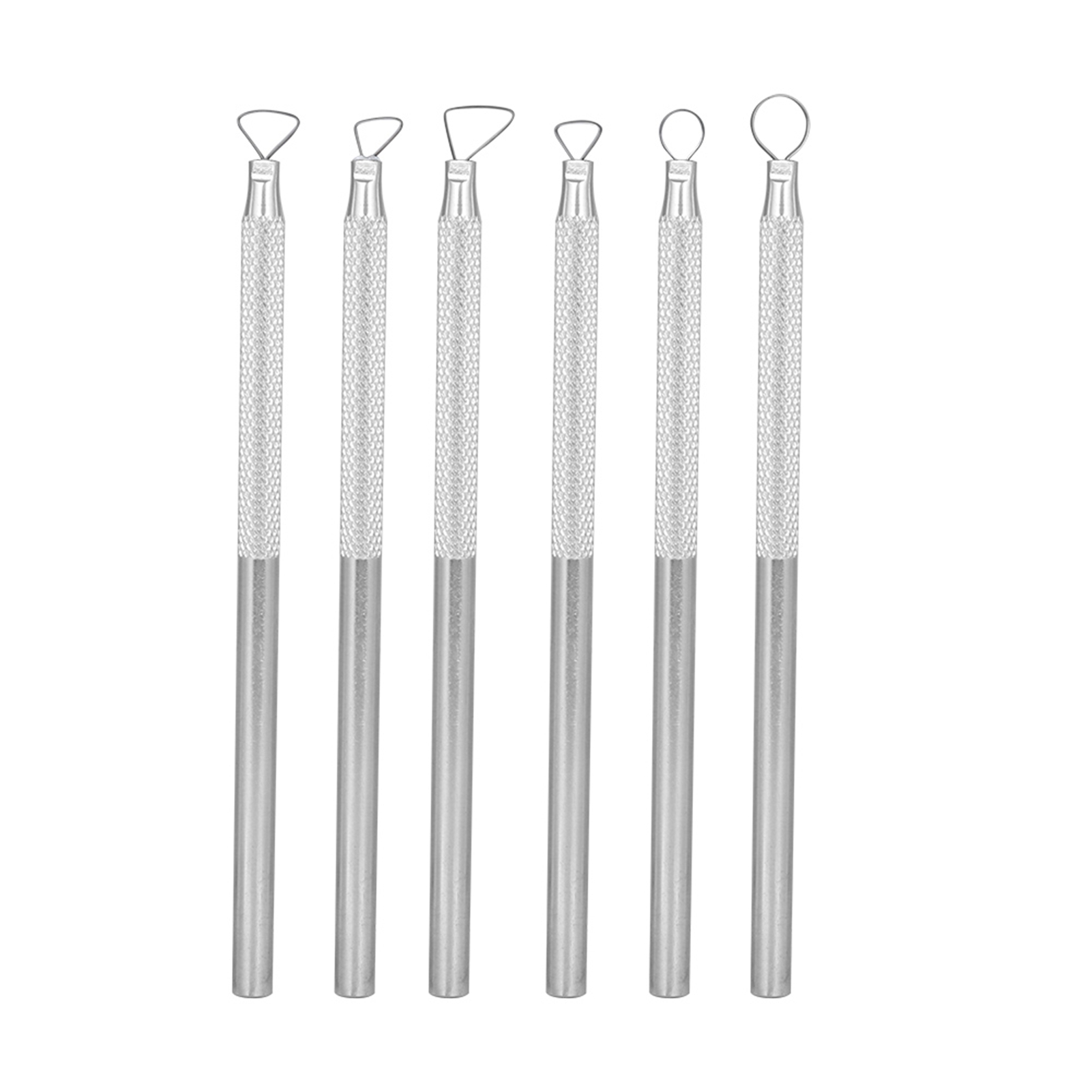 Set Mit 6 Gravur- Und Schnitzwerkzeugen Aus Aluminiumlegierung Für Töpferei Und Tonmodellierung.