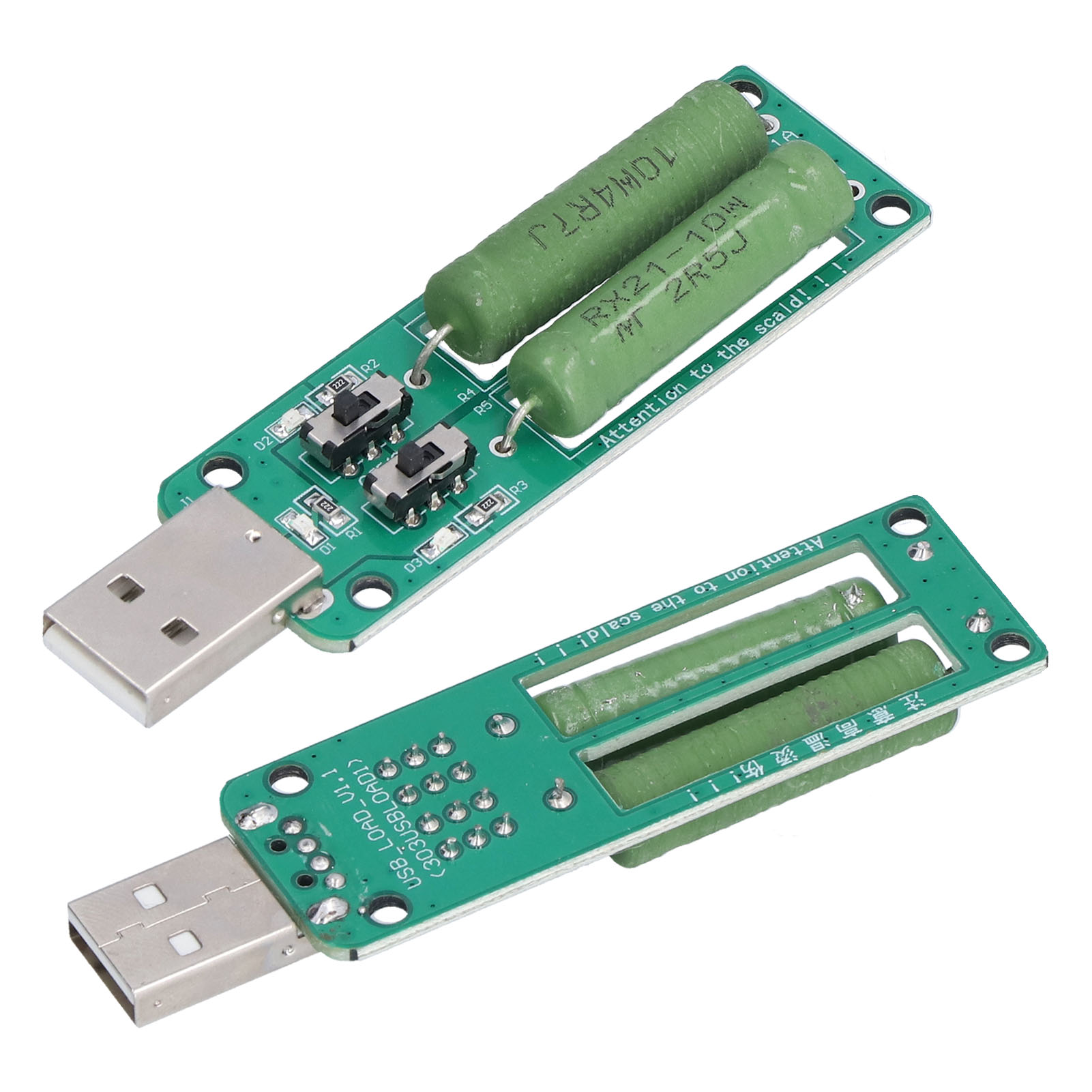 Usb-lasttester Mit Einstellbarem Widerstand, 1a 2a 3a Elektronisches Testmodul, Entladezubehör