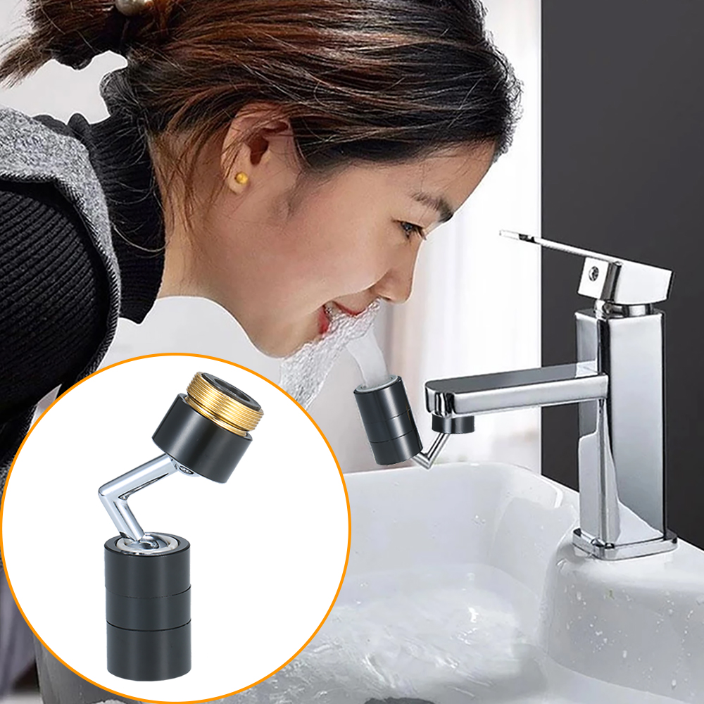 Universeller, Schwenkbarer Wasserhahn-luftsprudler Mit 720°-drehung, Spritzschutz, Badezimmer-wasserfilter, Rostfreier Und Wasserdichter Schaumstoff-luftsprudler Mit Doppelter O-ring-dichtung.