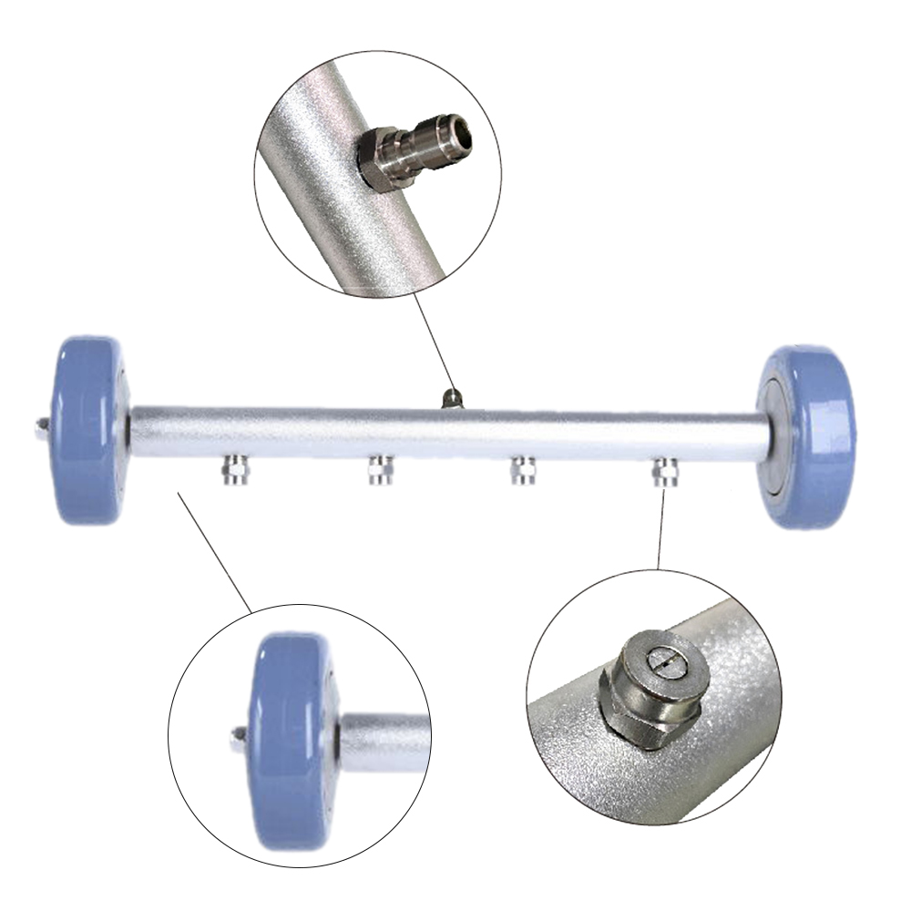 2-in-1-hochdruckreiniger-zubehör: Chassisreiniger, Wasserbürste Und Flächenreiniger, Mit 4 Düsen Und 2 Verlängerungen (gerade Und Abgewinkelt Um 45°).